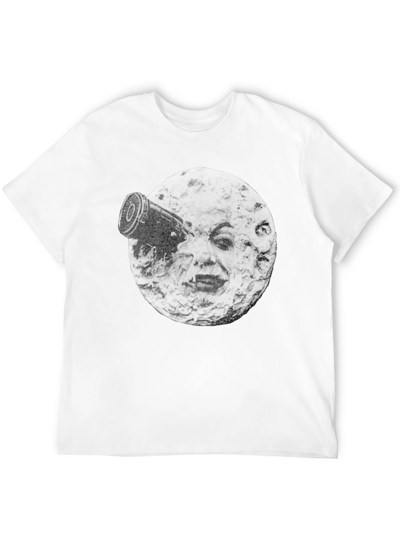 Black A Trip to the Moon T-Shirt, Black Crew Neck view 12
