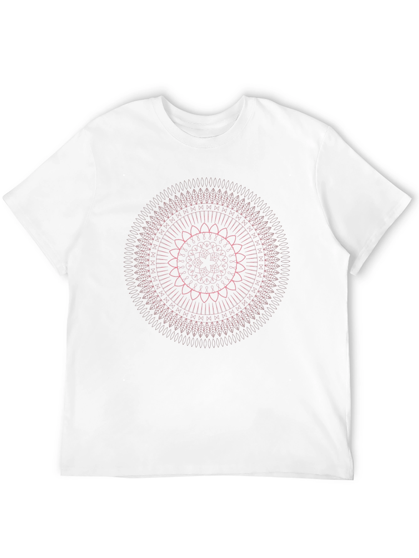 Black Geometric Mandala T-Shirt view 12