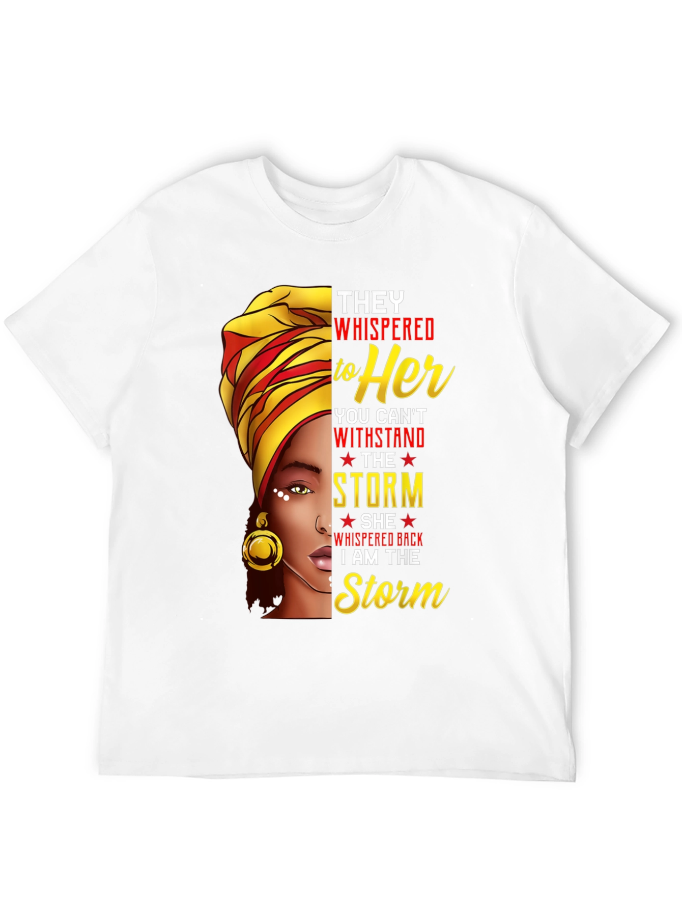 Black Empowered Woman Graphic T-Shirt - I Am The Storm view 12