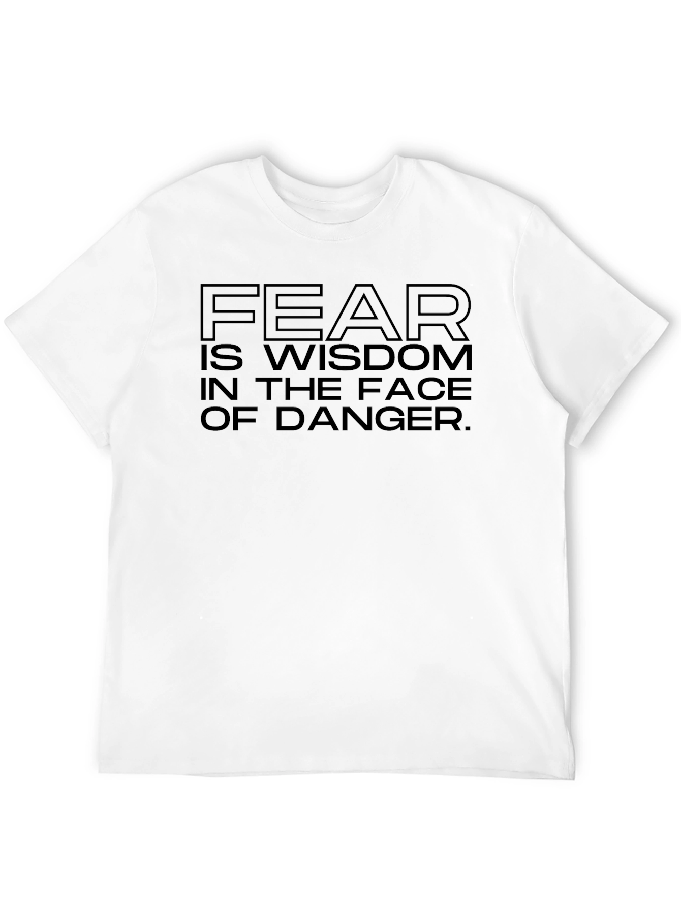 Black Fear is Wisdom T-Shirt - Black Graphic Tee view 12