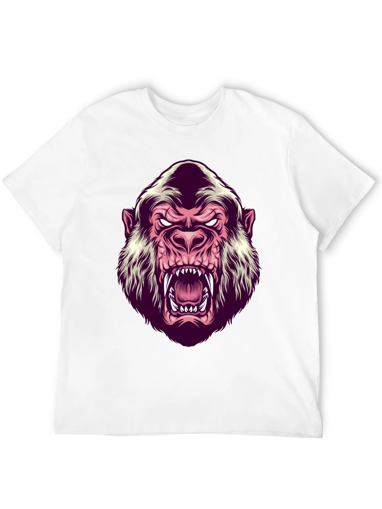 Black Men's Black Gorilla Graphic T-Shirt view 12