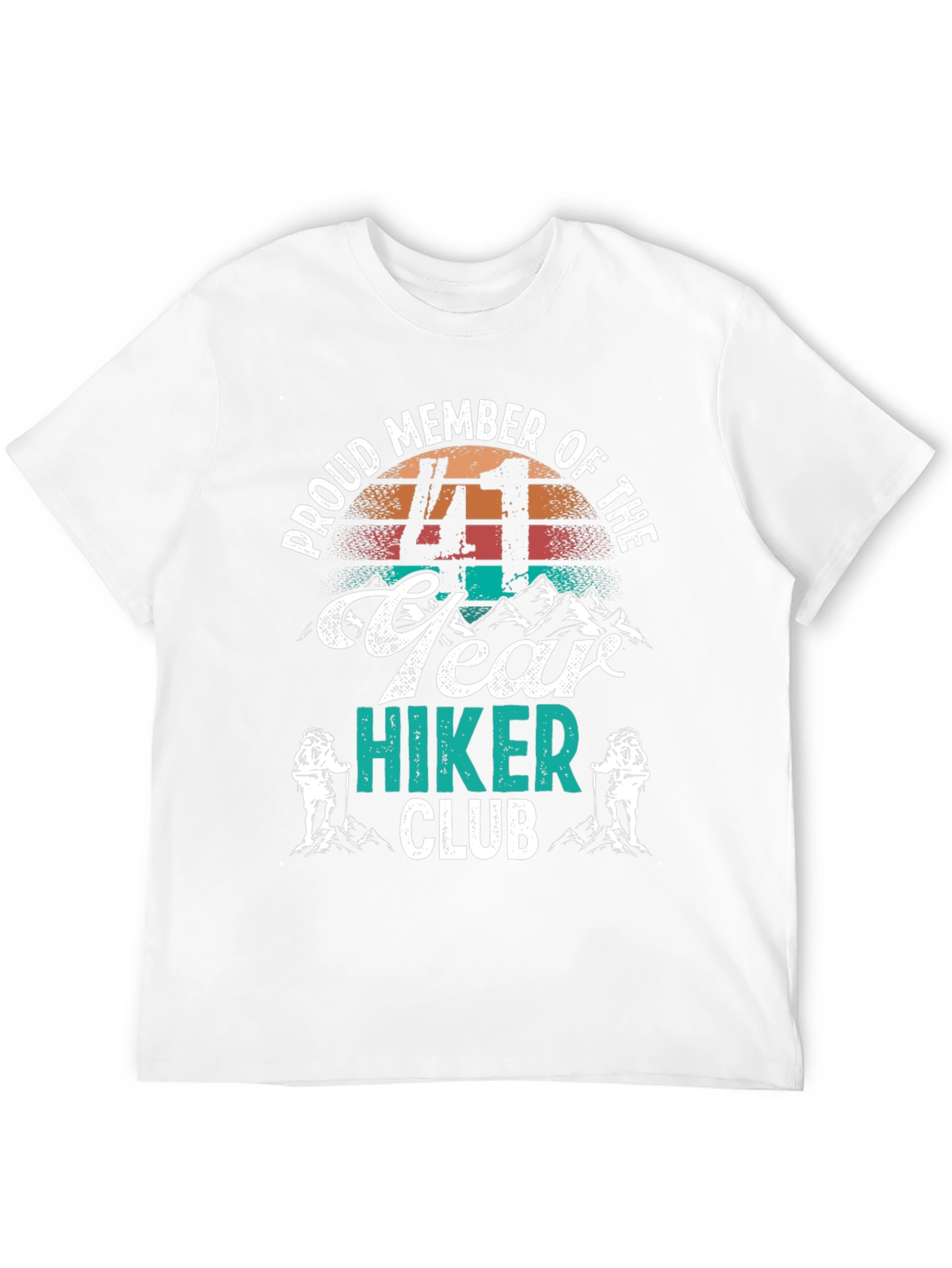 Black Proud 41 Year Hiker Club T-Shirt view 12