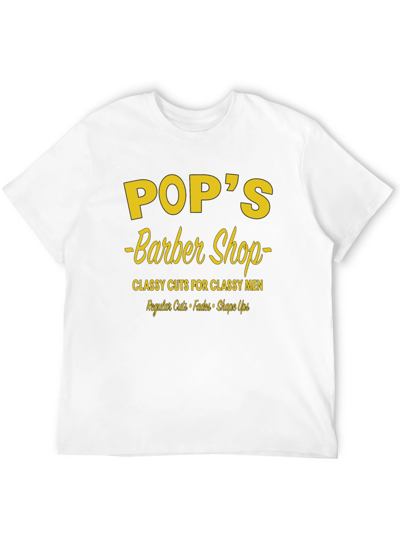 Black Pop's Barber Shop T-Shirt - Classy Men's Cuts view 12