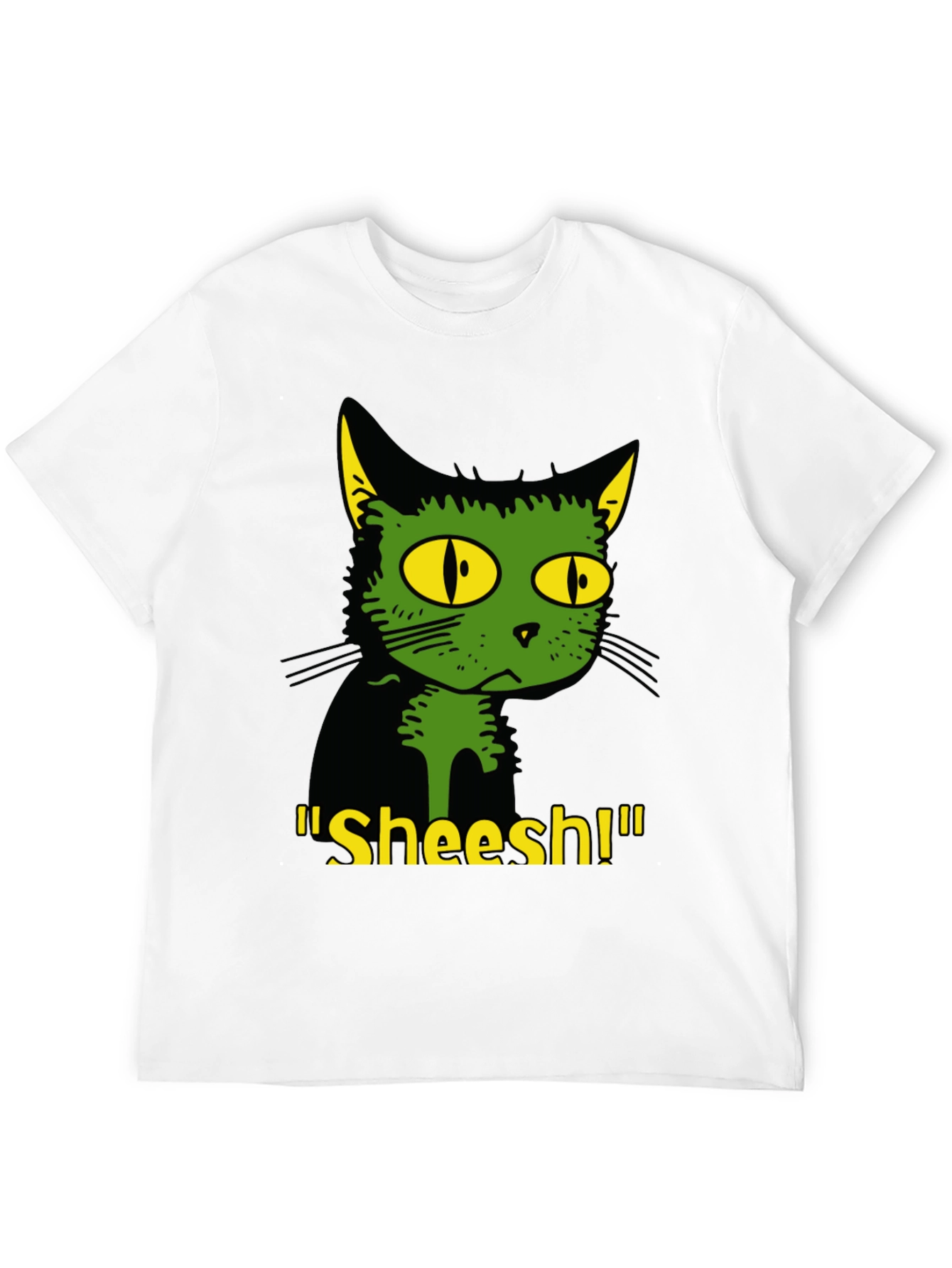 Black Sheesh Cat Graphic T-Shirt - Unique Design, Comfortable Fit view 12