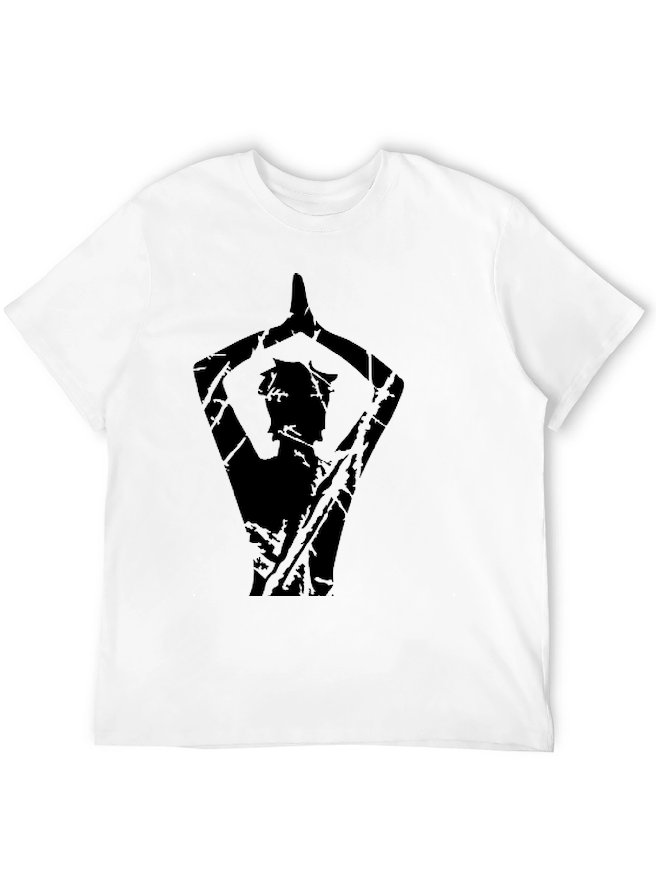 Black Men's Black Yoga Silhouette Graphic Tee view 12