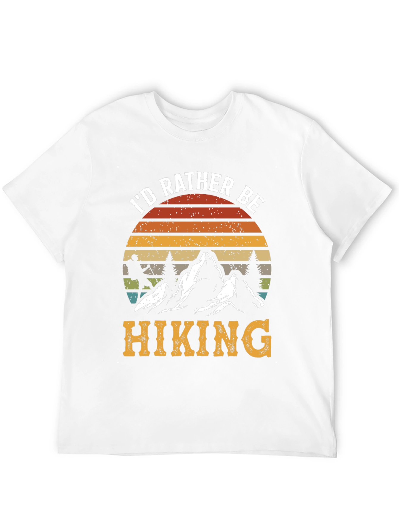 Black I'd Rather Be Hiking Graphic Tee - Outdoor Adventure Shirt view 12
