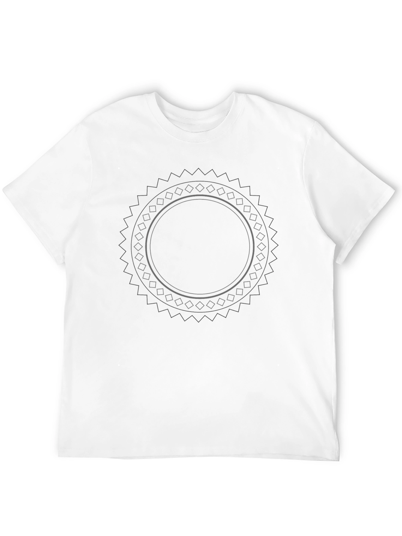 Black Men's Black Graphic Tee - Abstract Circle Design view 12