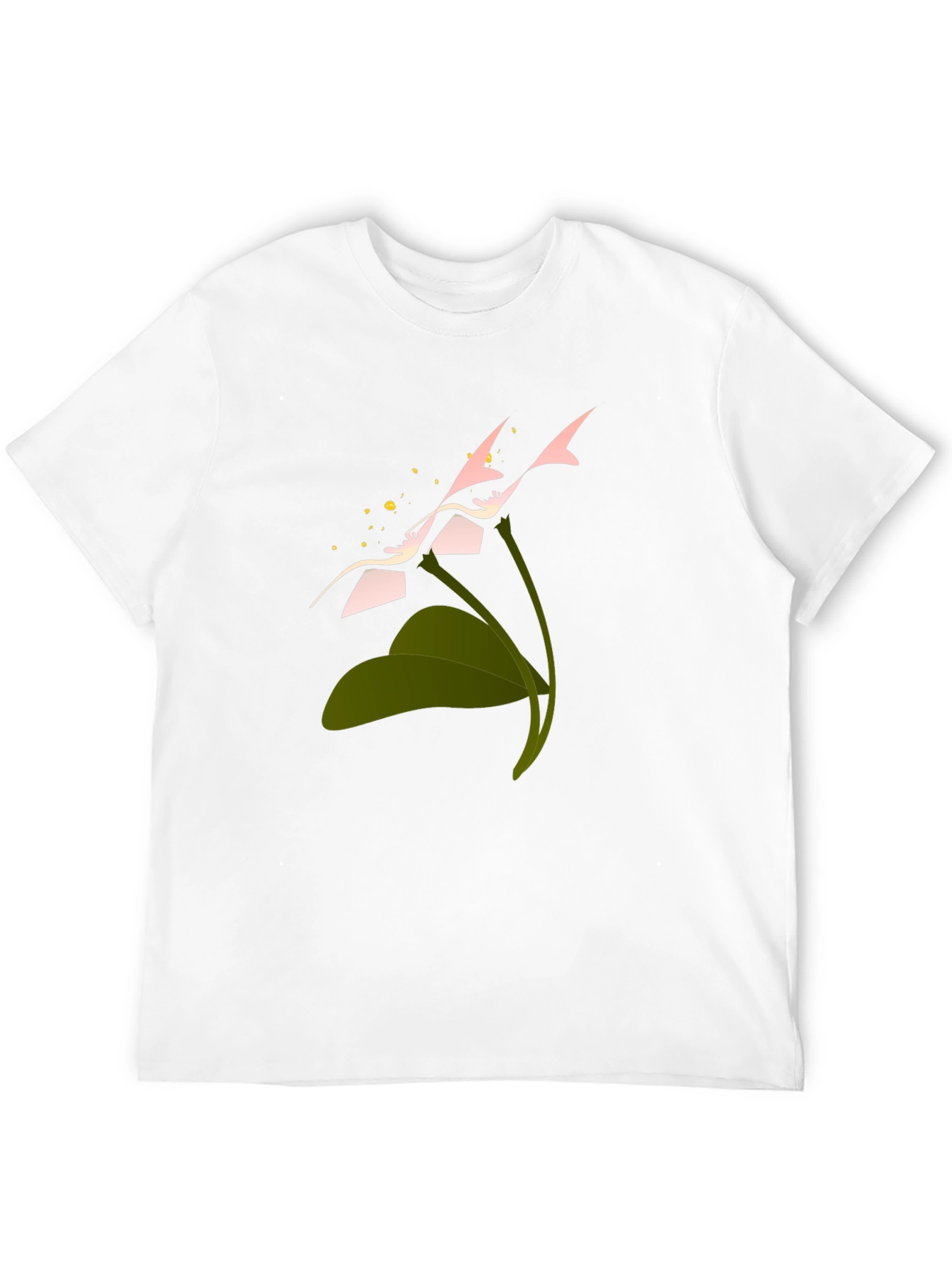 Black Stylish Black Tee with Floral Graphic view 12