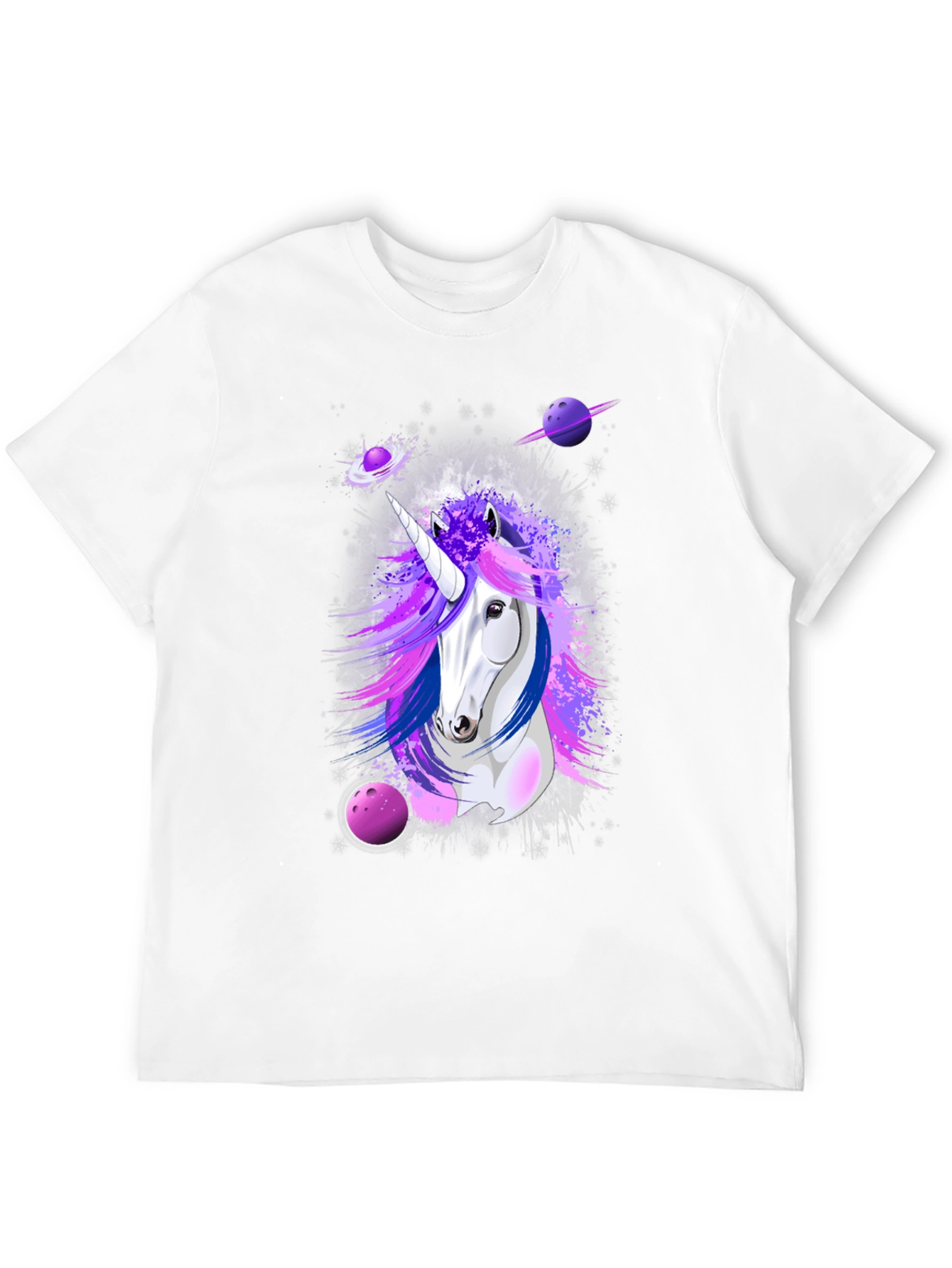 Black Unicorn Galaxy Graphic Print Tee view 12