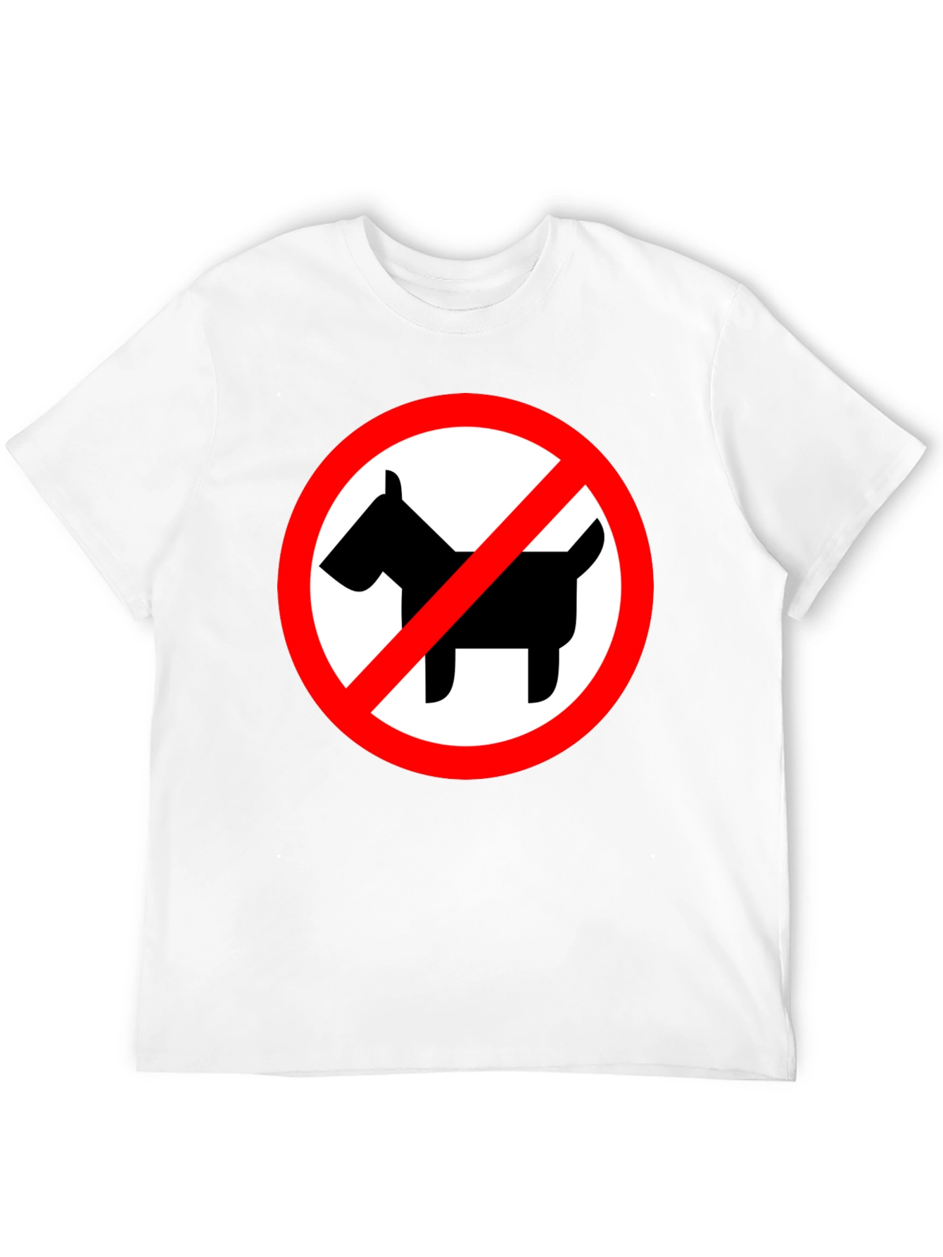 Black No Dogs Allowed Black Crew Neck T-Shirt view 12
