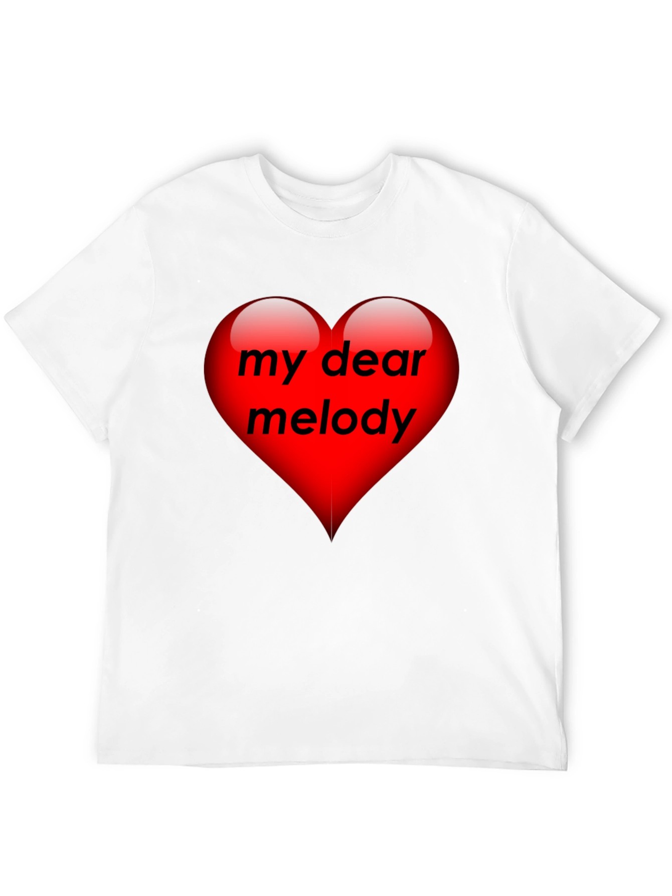 Black My Dear Melody Heart Graphic T-Shirt view 12