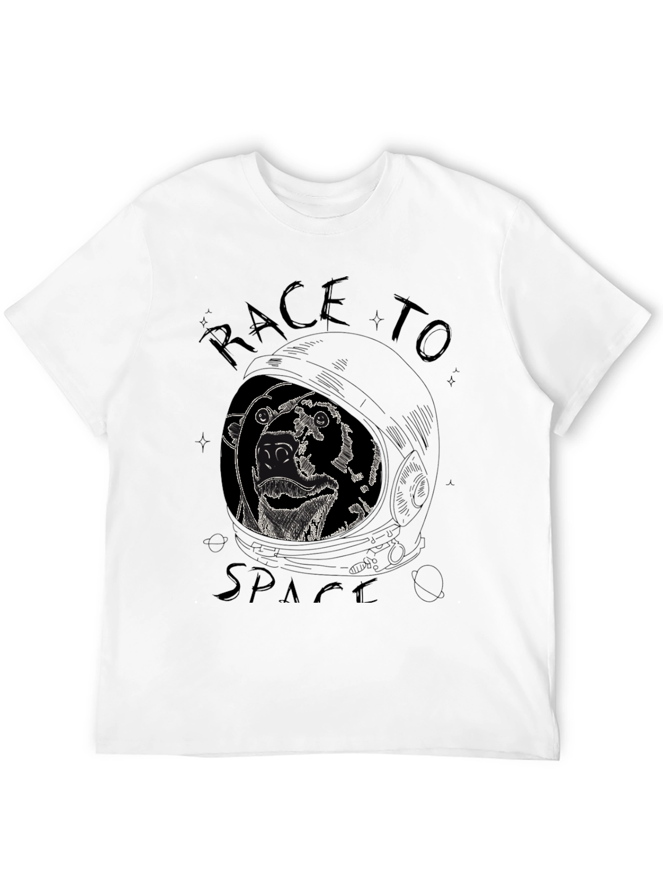 Black Race to Space Graphic Tee - Black T-Shirt view 12