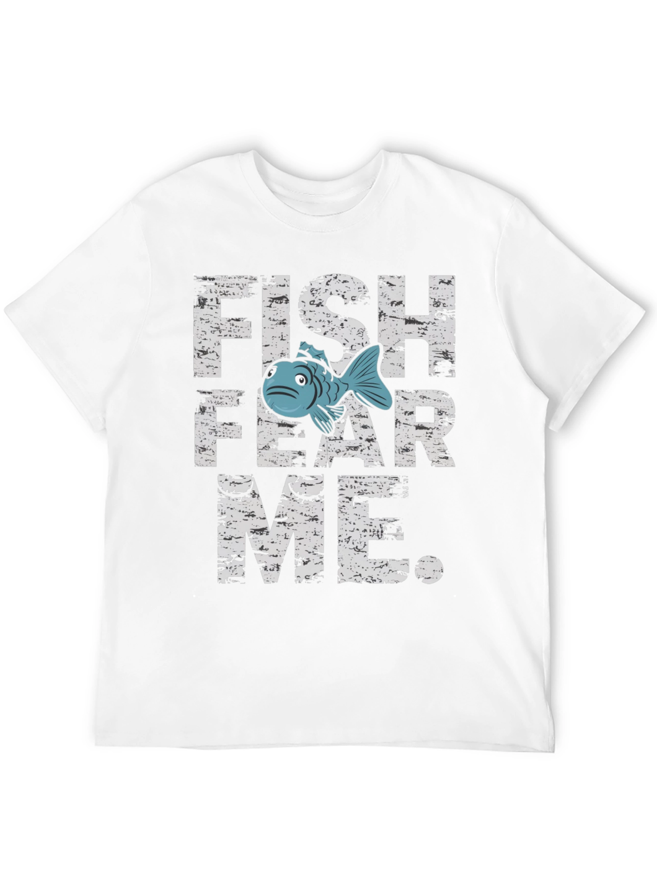 Black Fish Fear Me Graphic Tee - Black Cotton T-Shirt view 12