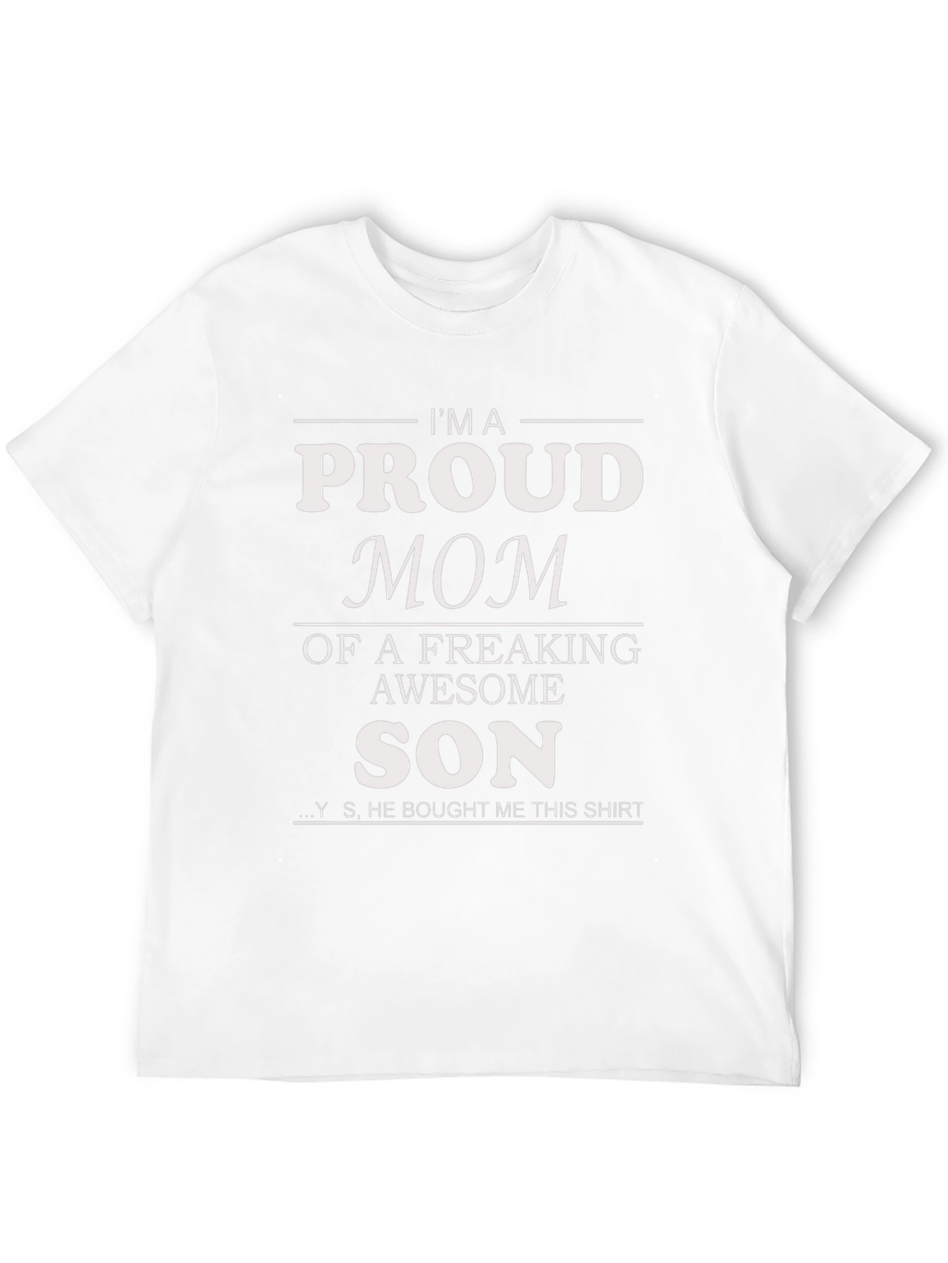 Black Proud Mom T-Shirt - Awesome Son Gift view 12