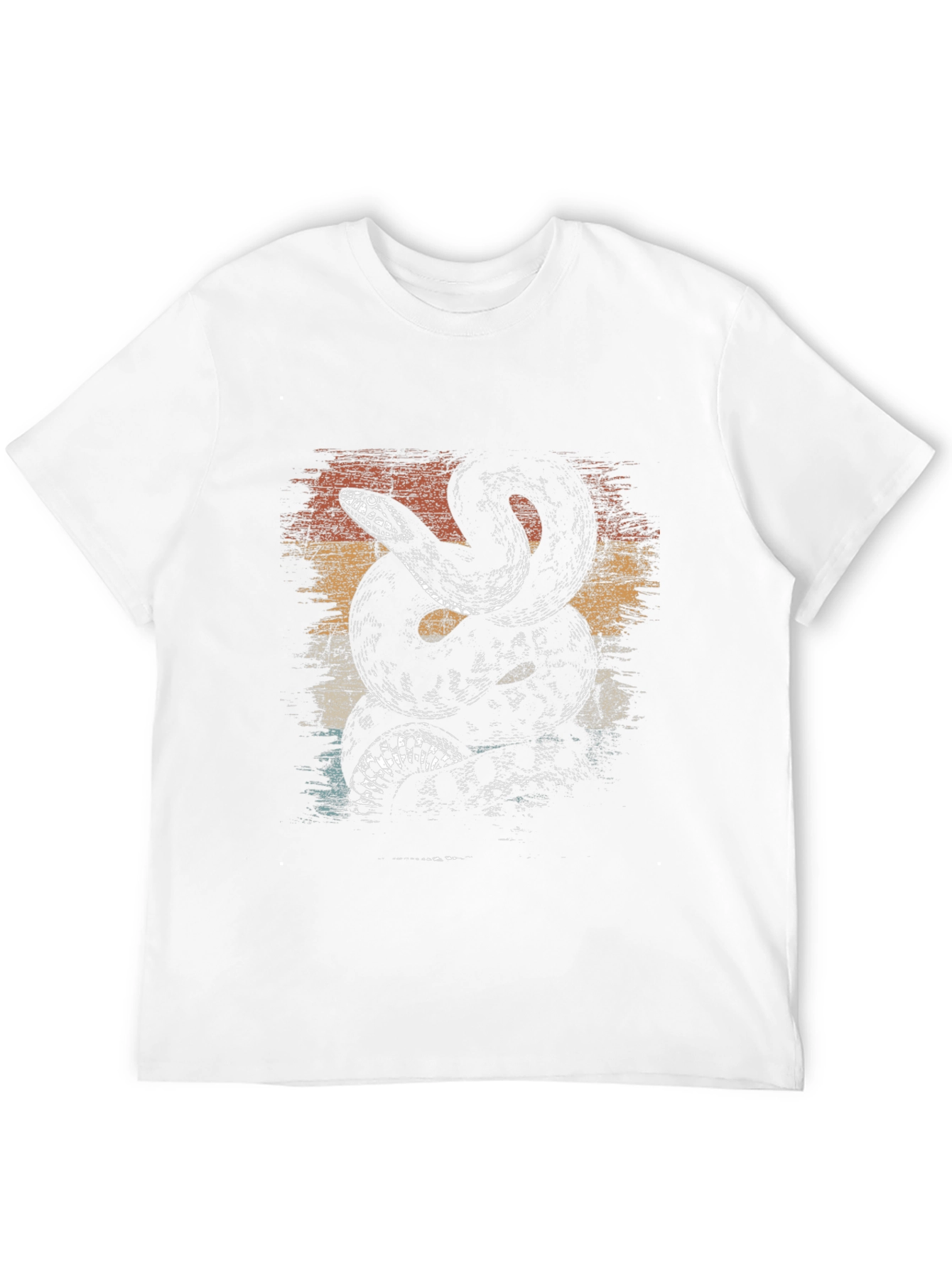 Black Retro Snake Graphic Tee - Men's Black T-Shirt view 12