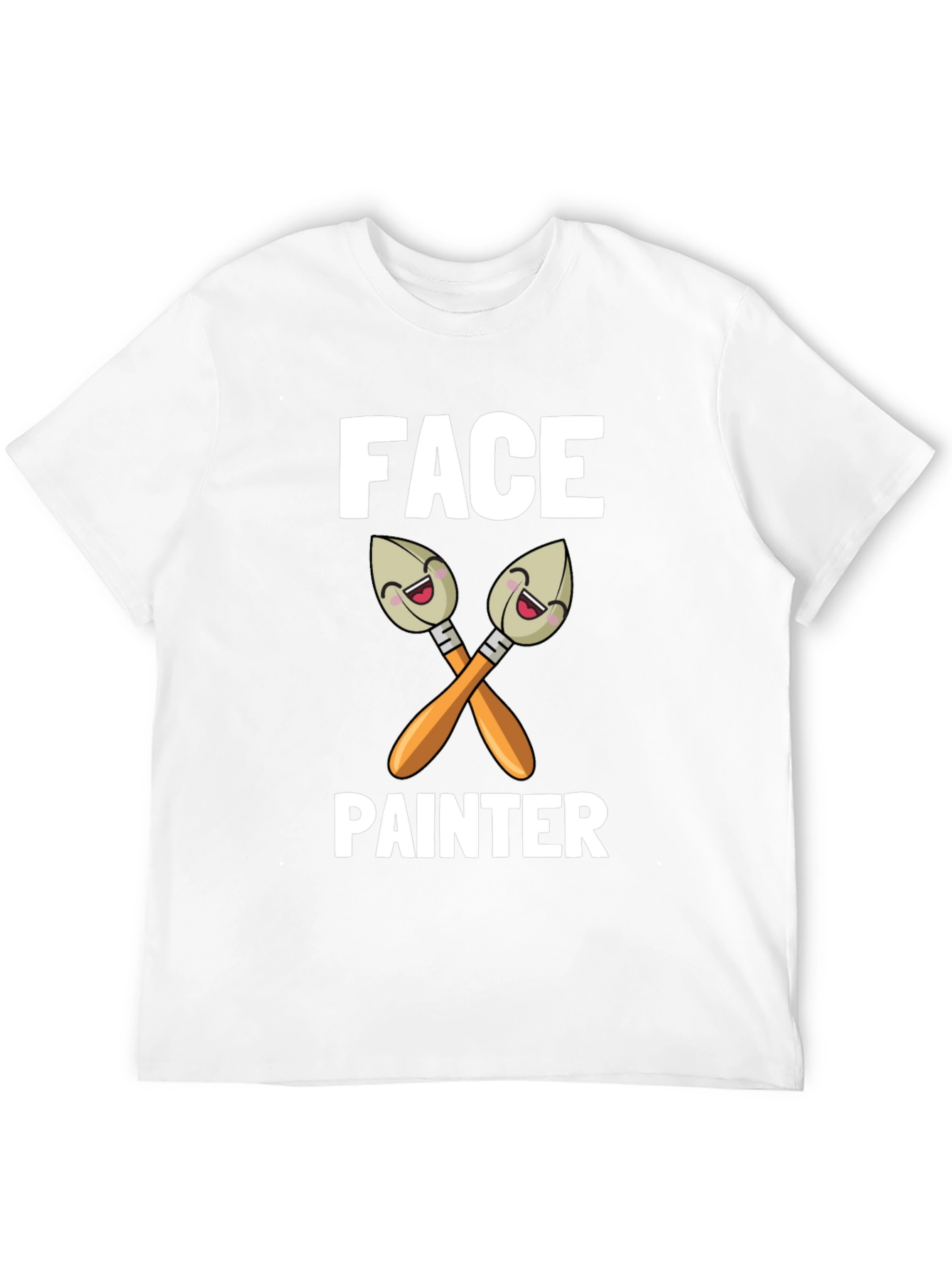 Face Painter Cartoon Brush Graphic T-Shirt - 12