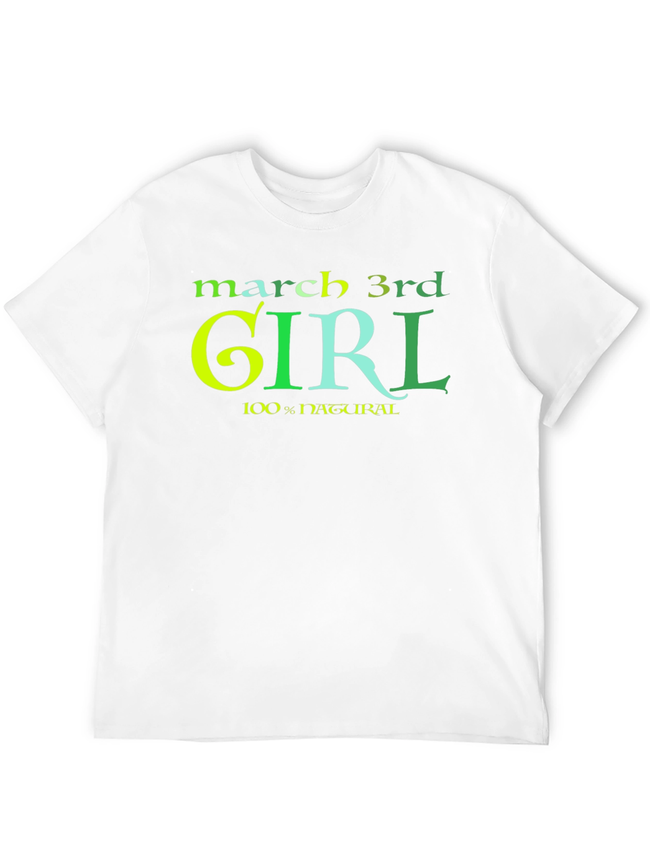 Black March 3rd Girl T-Shirt - 100% Natural view 12