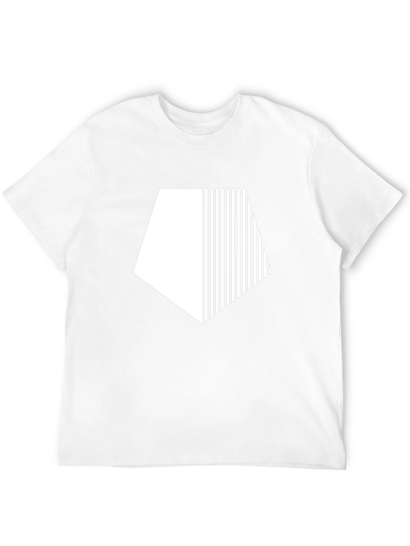 Black Modern Geometric Graphic Tee - Black Cotton Blend view 12