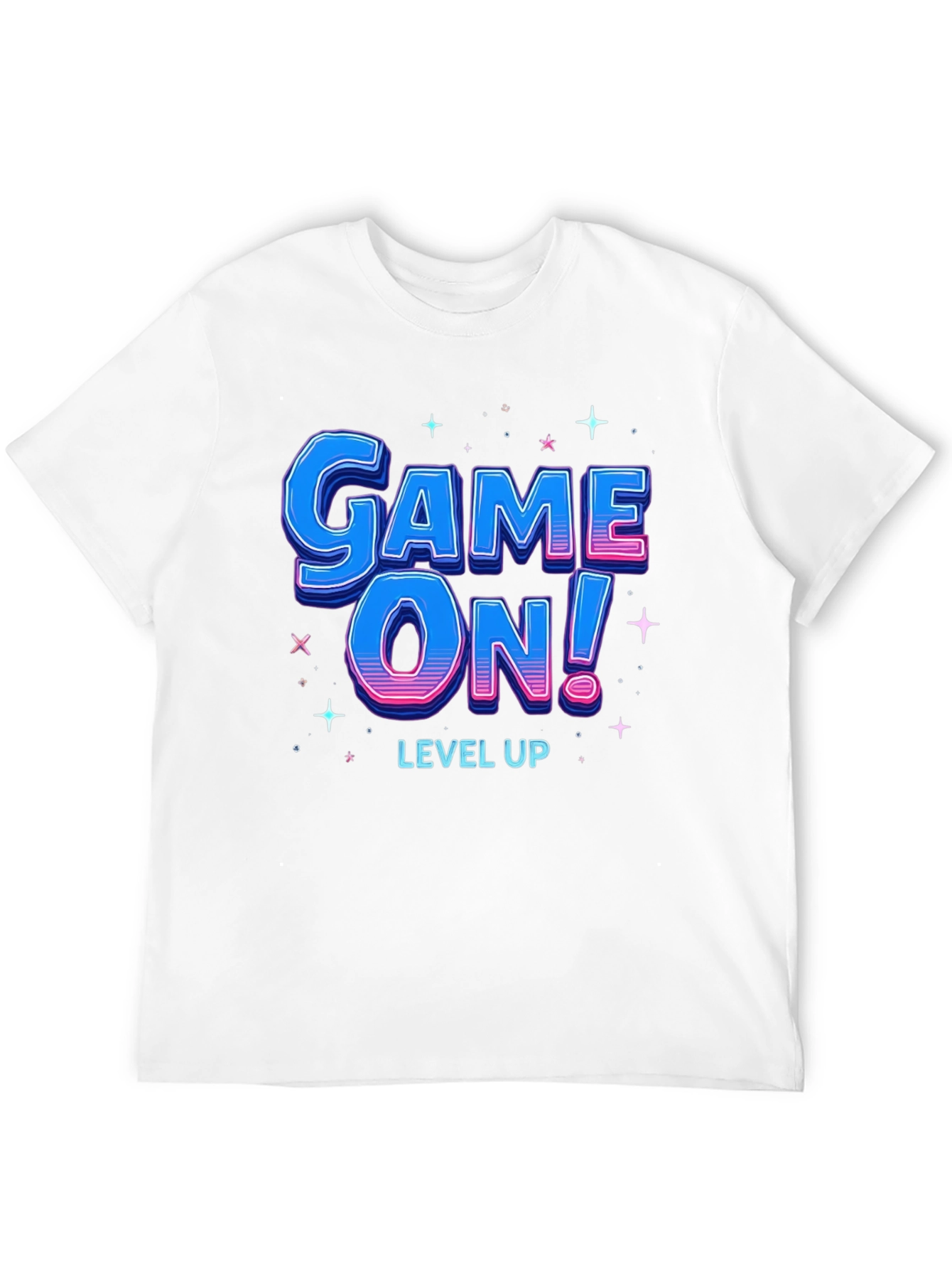 Black Game On! Level Up T-Shirt - Gamer Style view 12