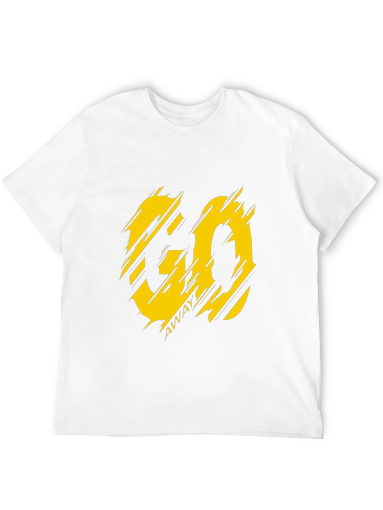 Black Go Away Black Graphic Tee - Men's Stylish Casual Shirt view 12