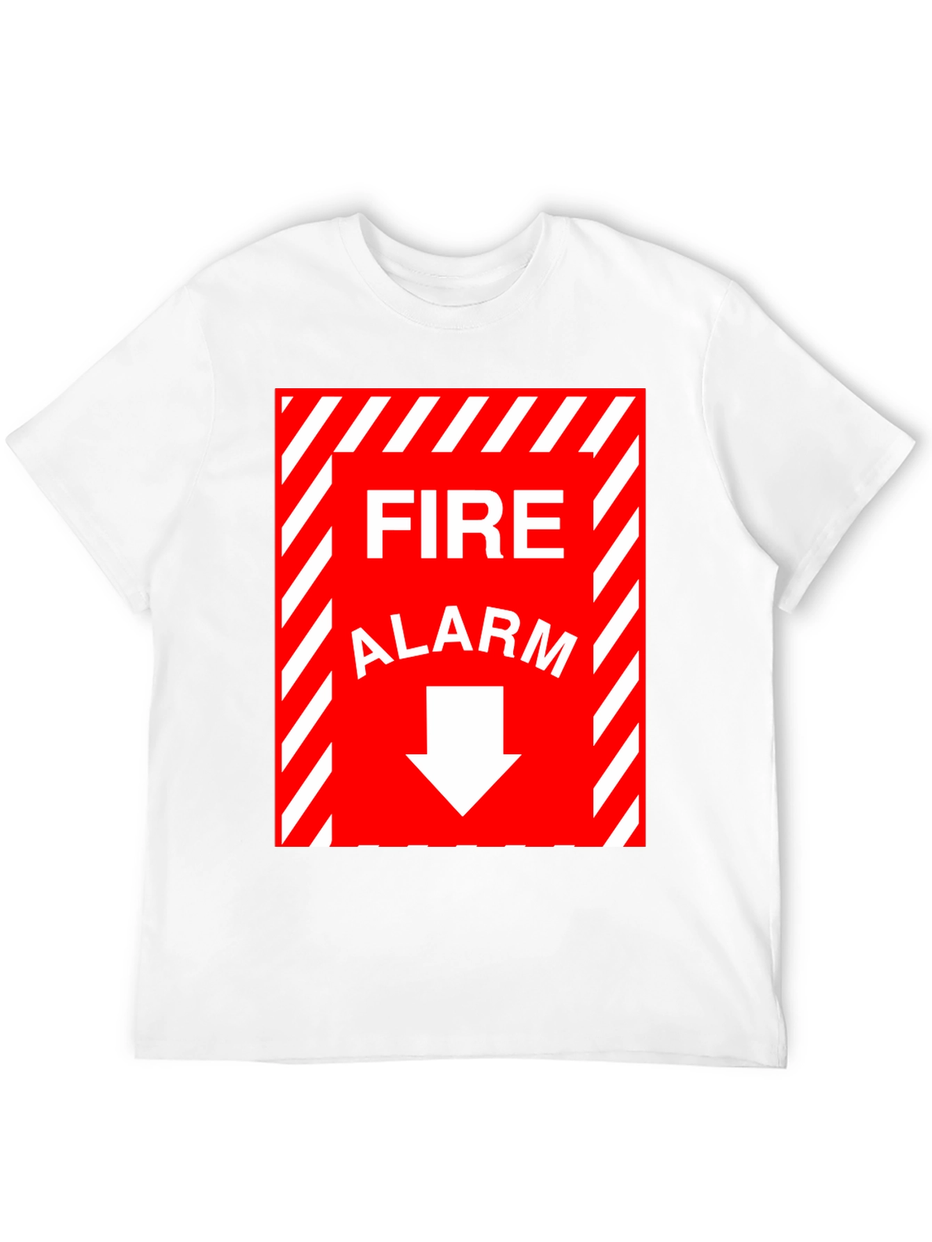 Black Fire Alarm Graphic Tee - Novelty T-Shirt view 12