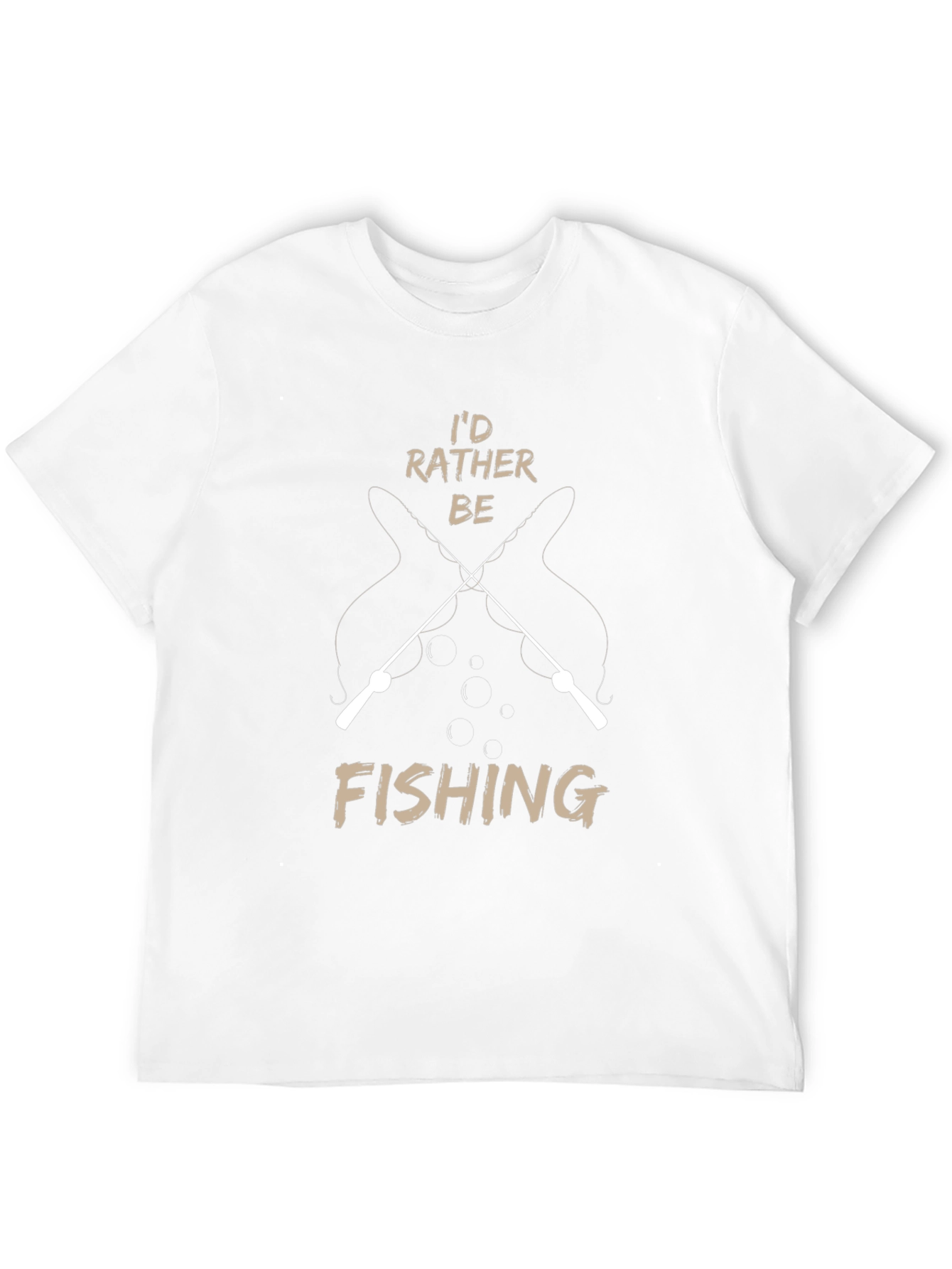 Black I'd Rather Be Fishing Graphic T-Shirt view 12