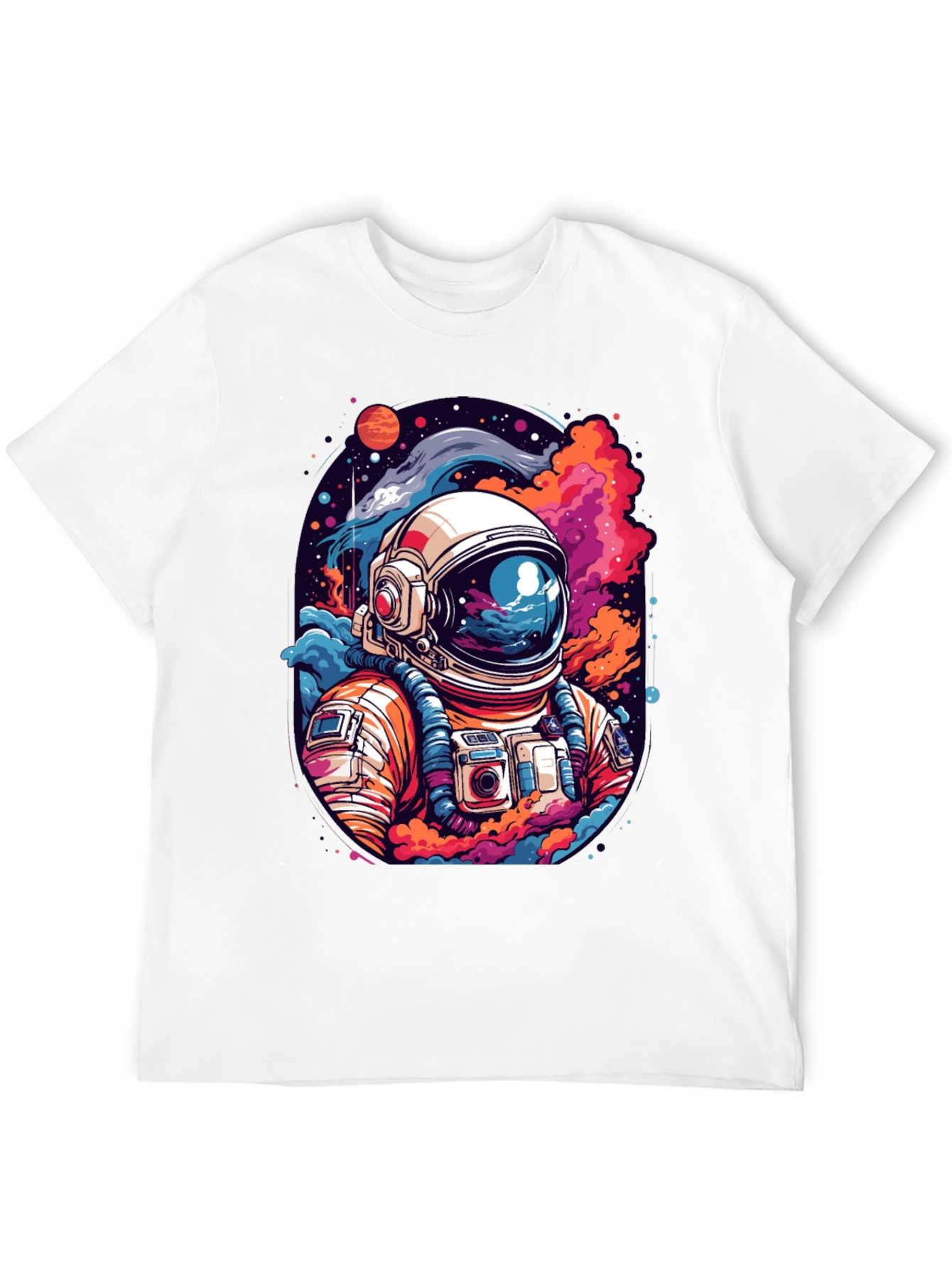 Black Cosmic Astronaut Graphic Tee - Men's Black T-Shirt view 12