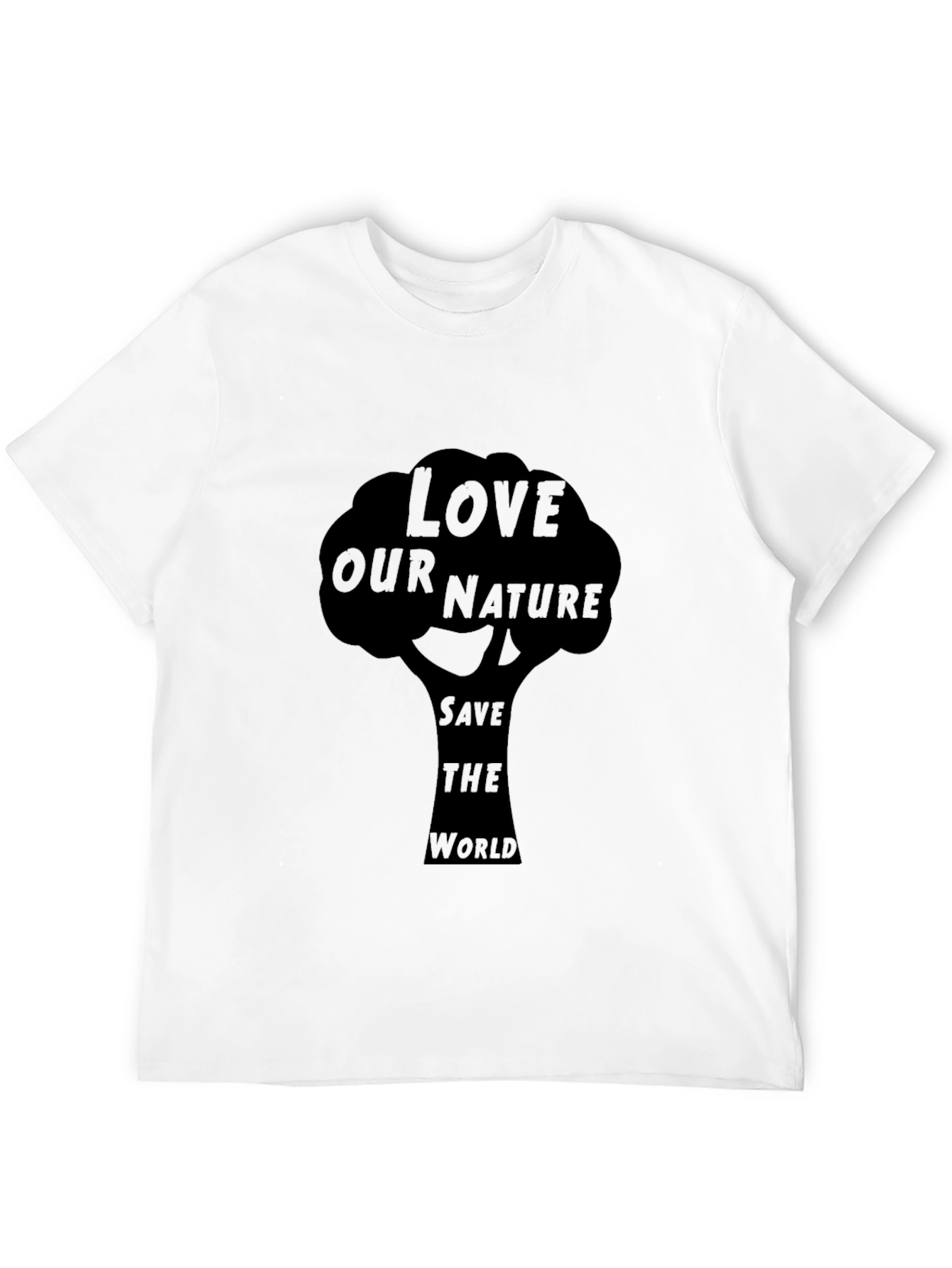 Black Eco-Friendly "Love Our Nature" Graphic Tee view 12