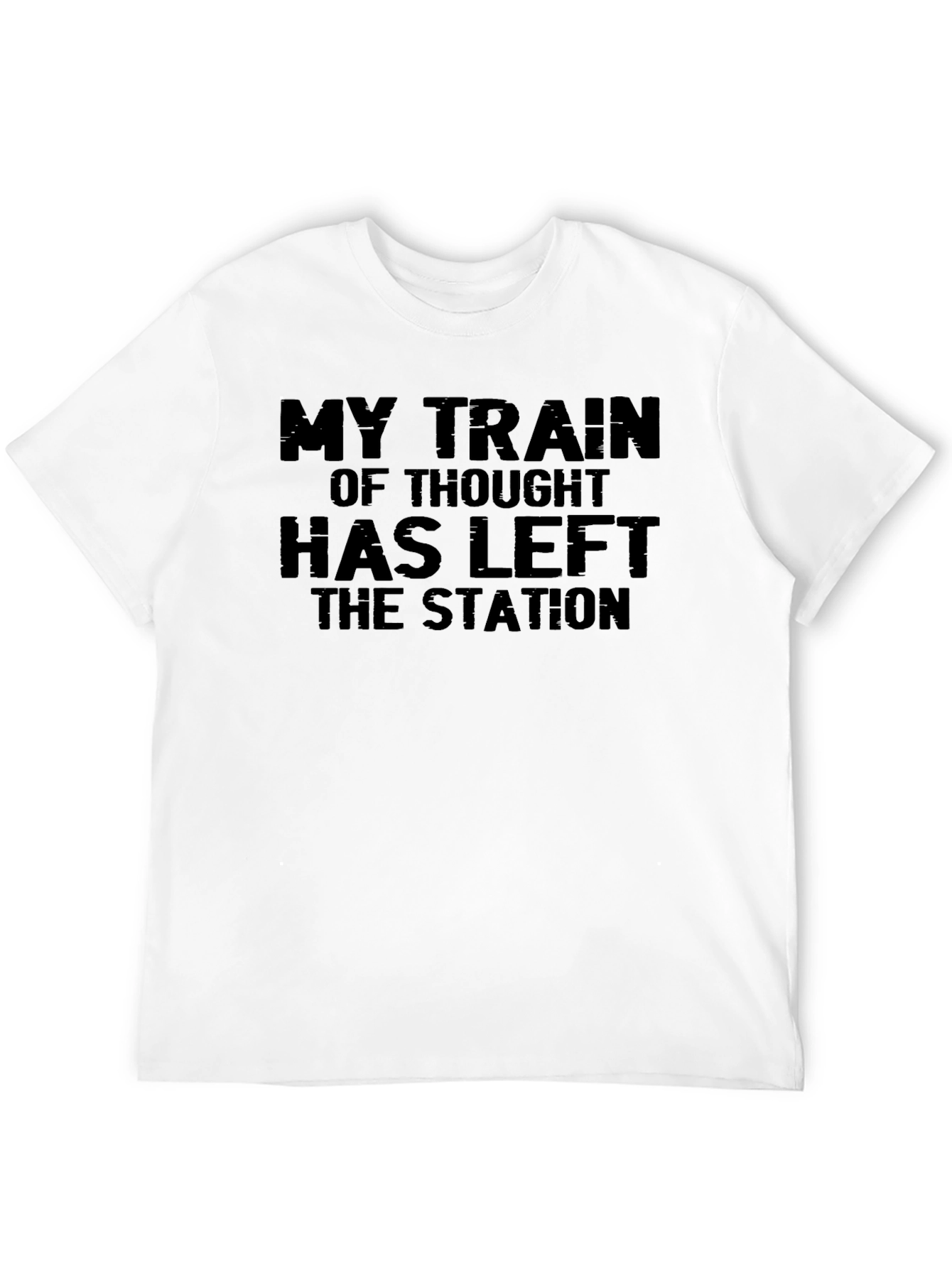 Black Funny "My Train of Thought" Graphic Tee view 12