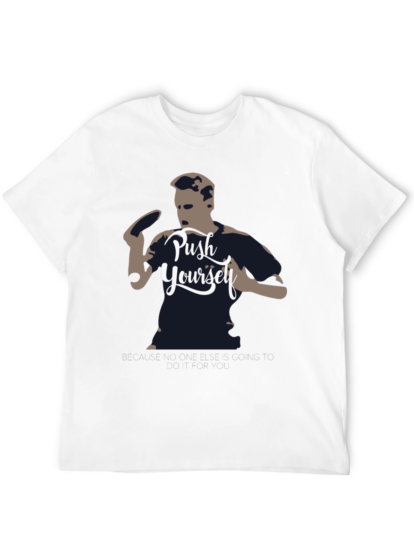 Black Push Yourself Graphic Tee - Black view 12