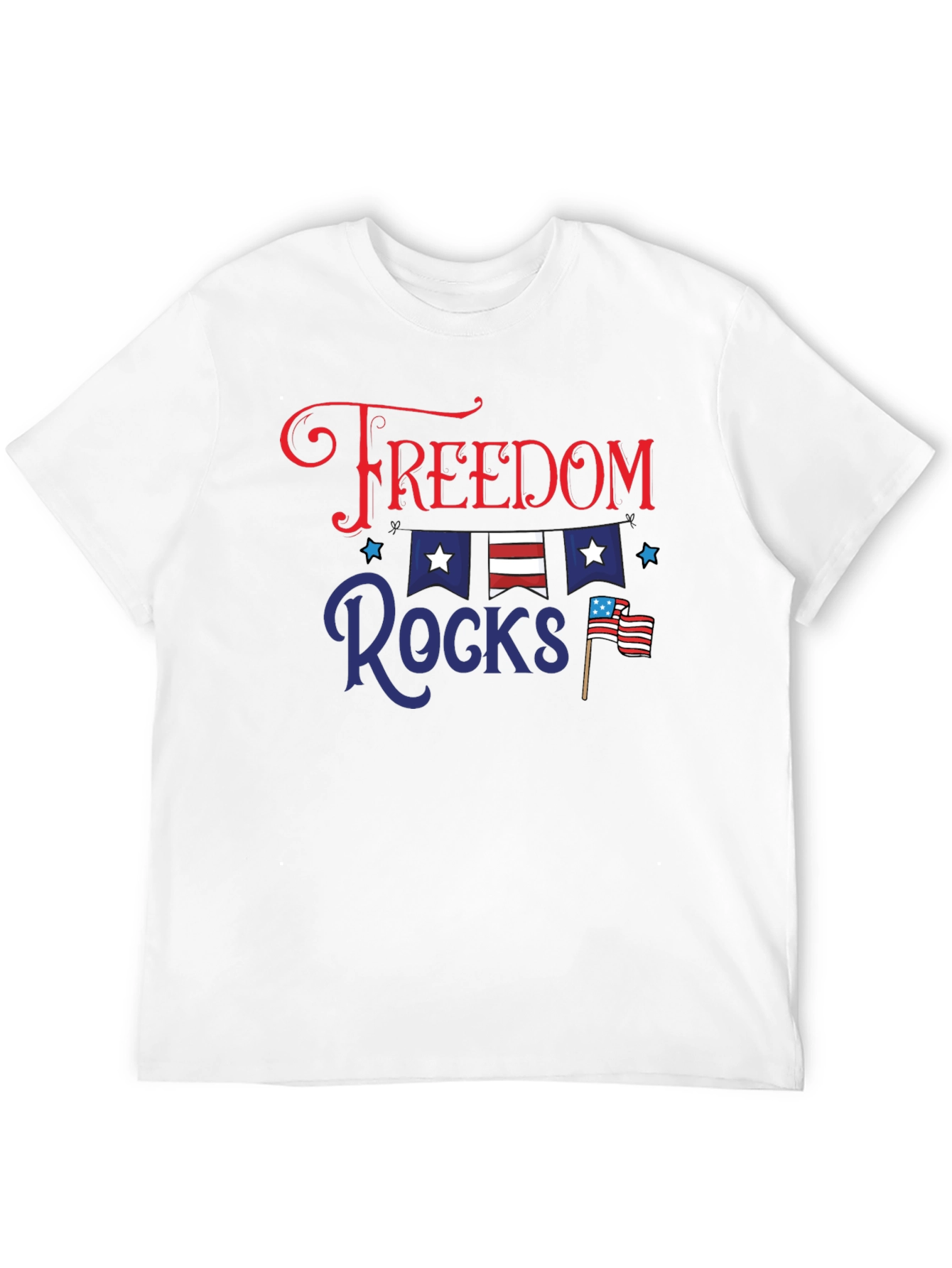 Black Freedom Rocks Patriotic T-Shirt view 12