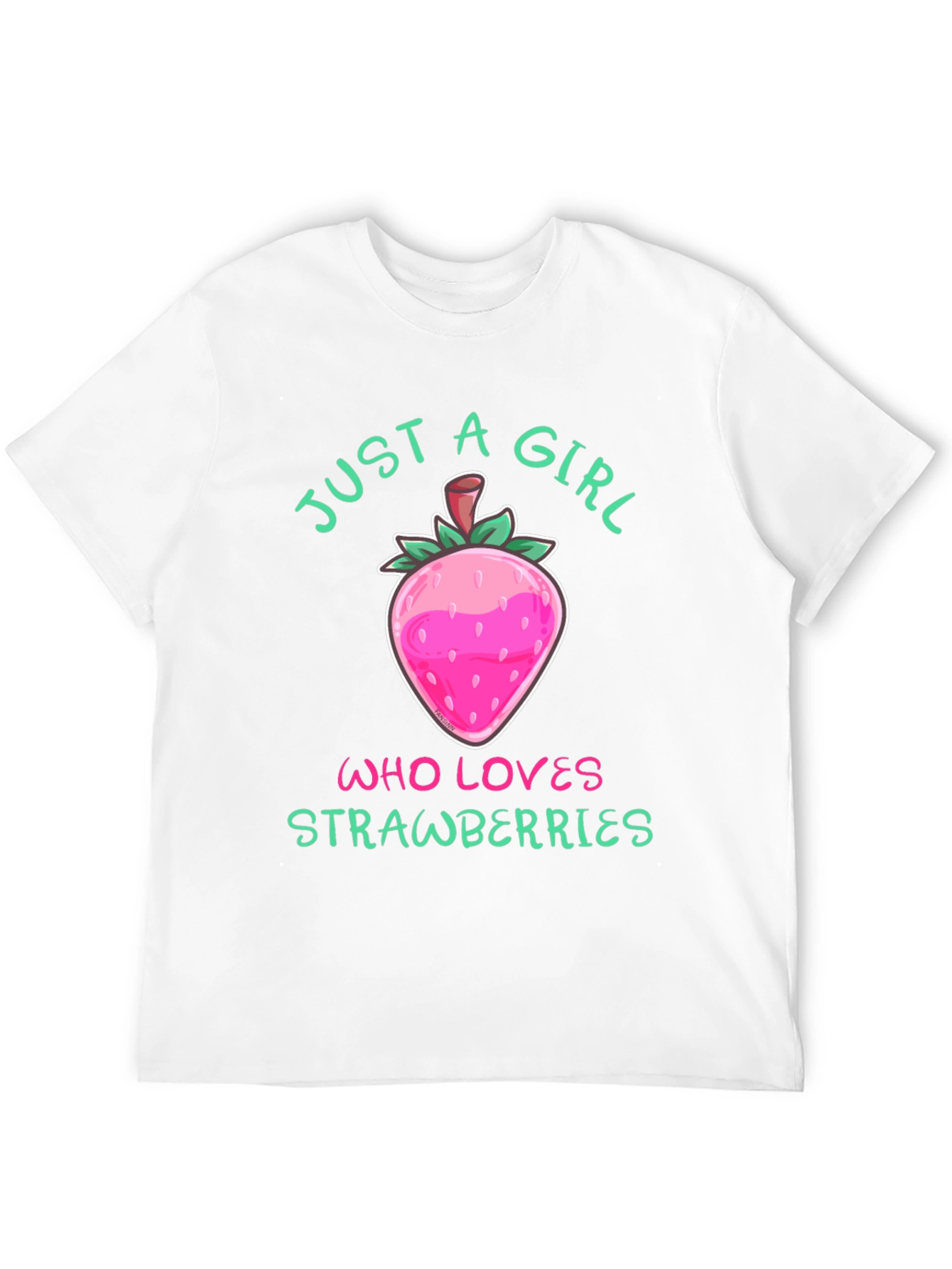 Black Strawberry Lover T-Shirt - Just A Girl Who Loves Strawberries view 12