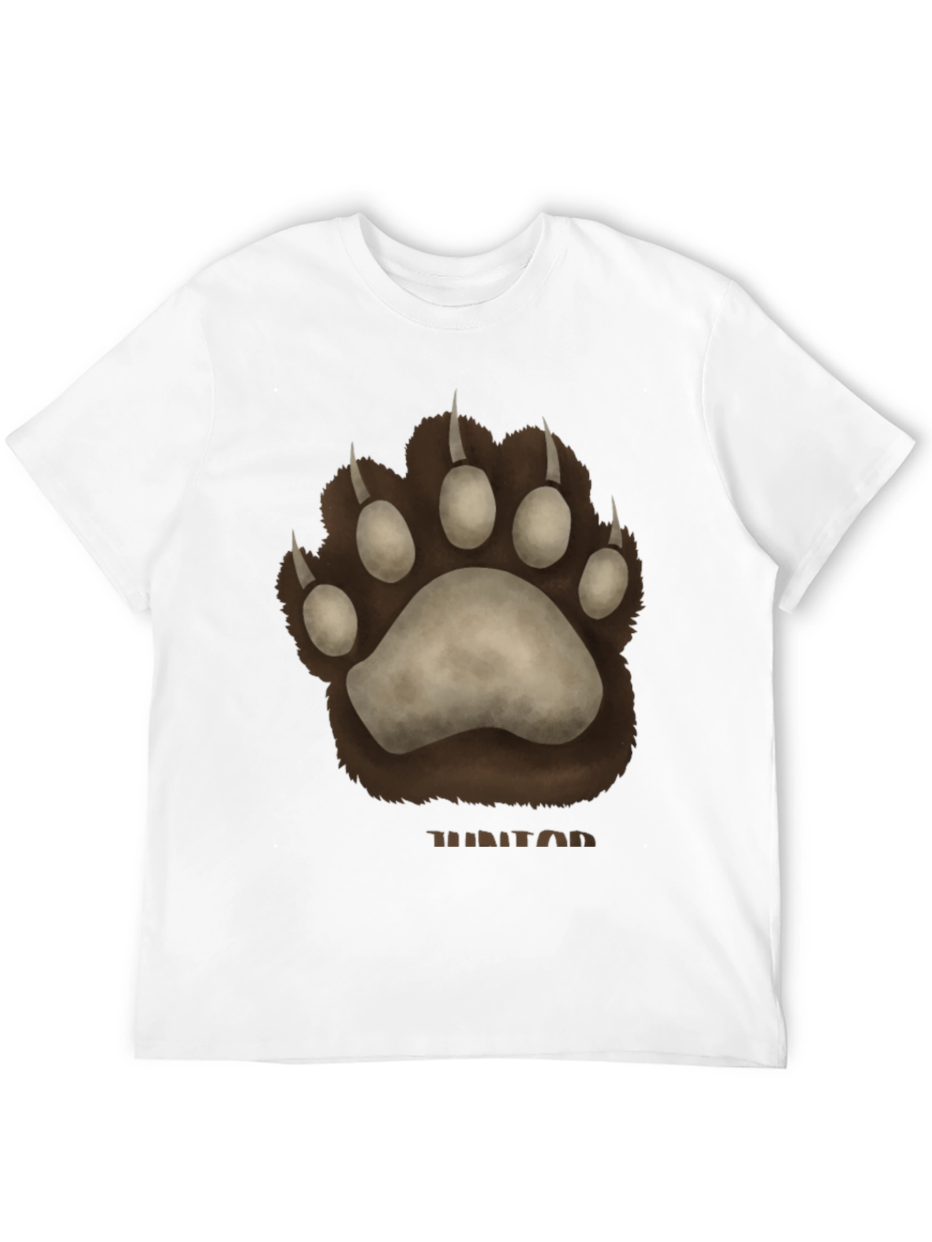 Black Bear Paw Print Graphic T-Shirt - Casual Wear view 12