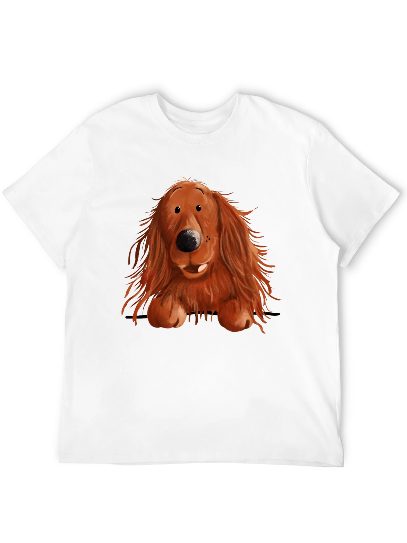 Black Cute Dog Graphic Print T-Shirt view 12
