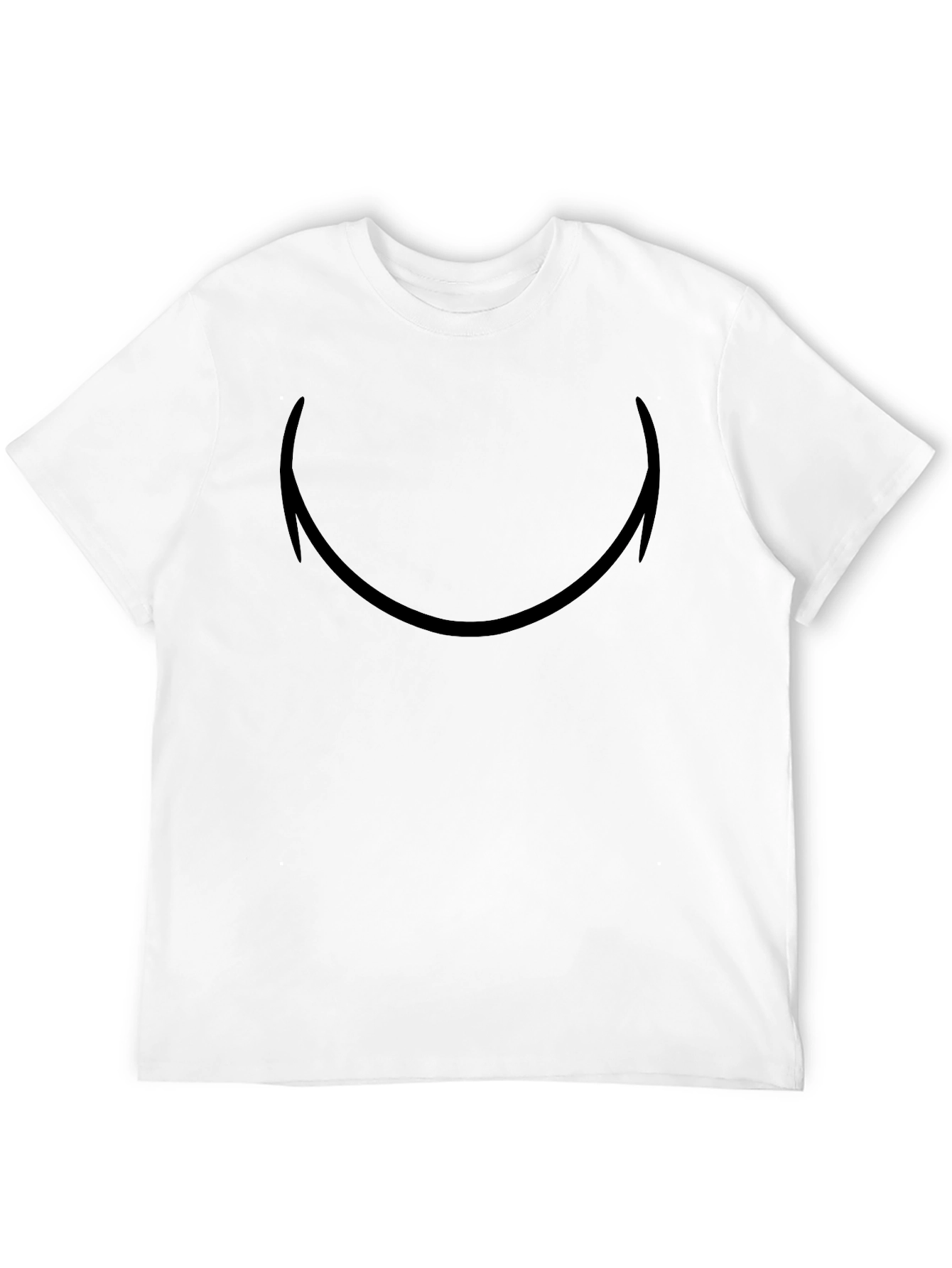 Black Minimalist Smiley Face Graphic Tee - Soft Cotton Blend view 12