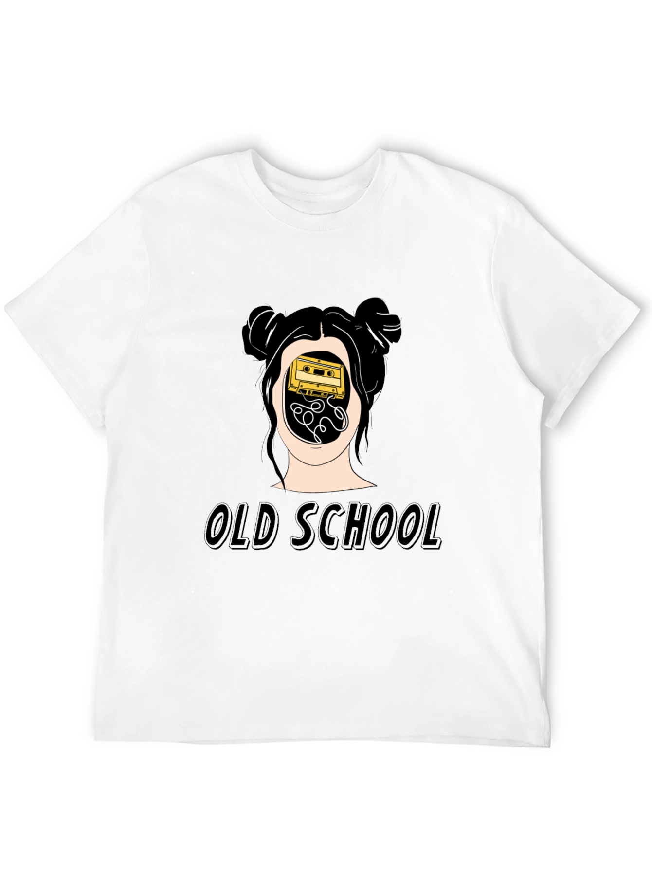 Black Old School Cassette Tape Graphic Tee view 12