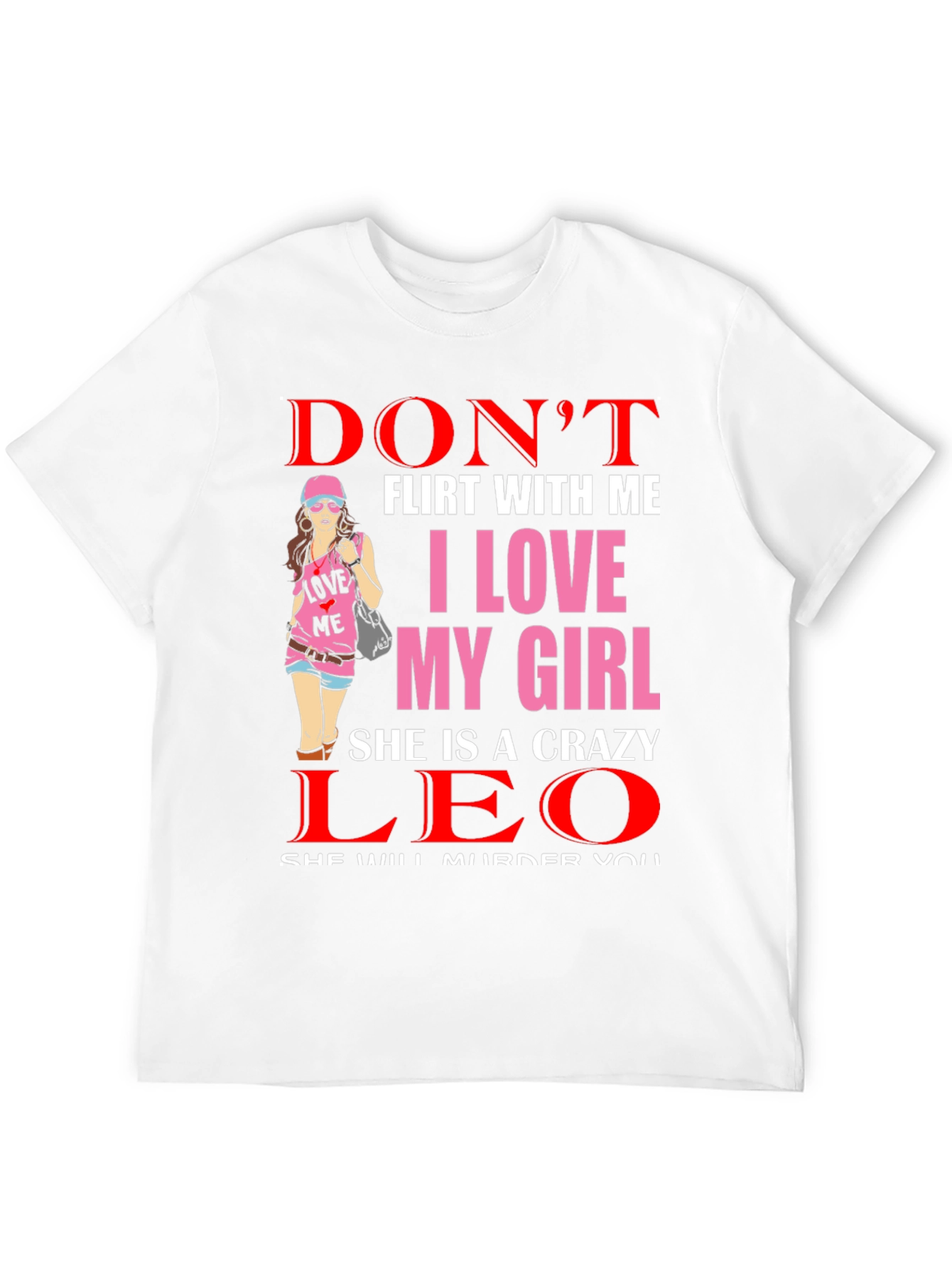 Black Crazy Leo Girl Graphic Tee view 12