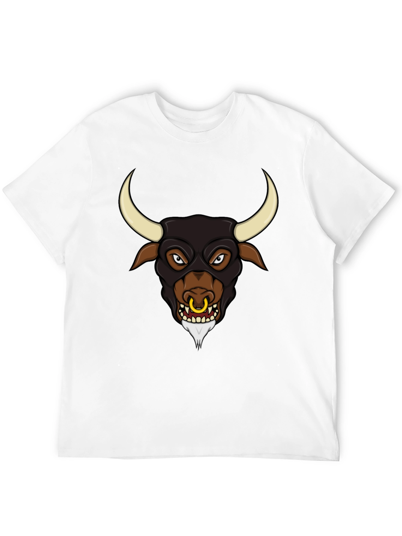 Black Black Graphic Tee - Angry Bull Design view 12