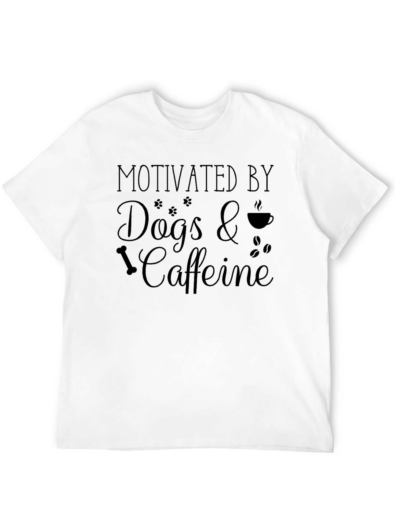 Black Motivated by Dogs & Caffeine Black T-Shirt view 12