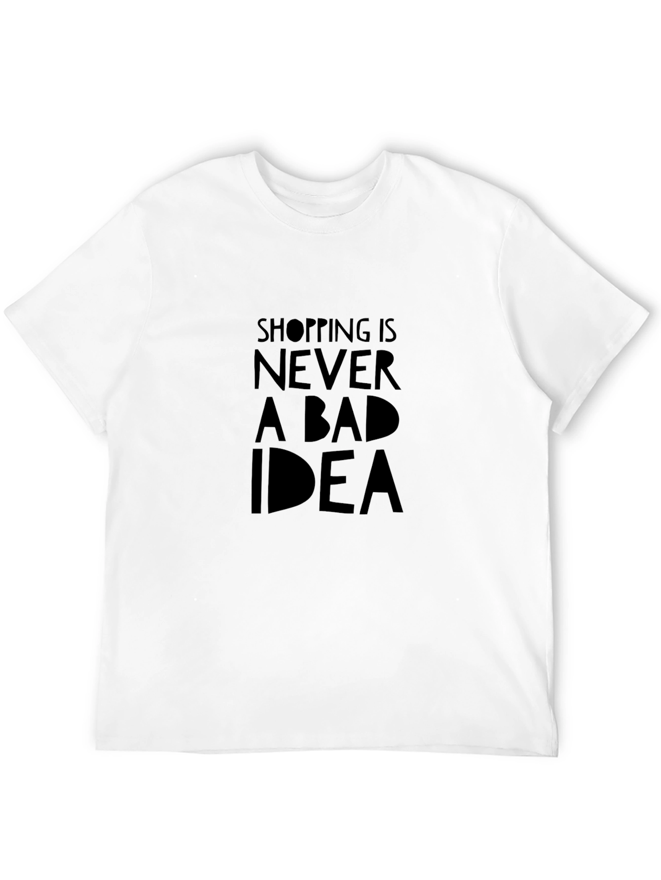 Shopping is Never a Bad Idea Black T-Shirt - 12