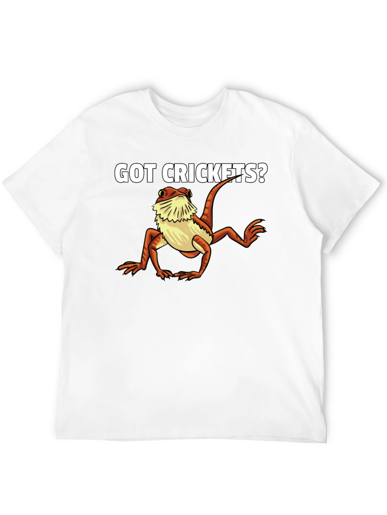 Black Got Crickets? Funny Bearded Dragon T-Shirt view 12