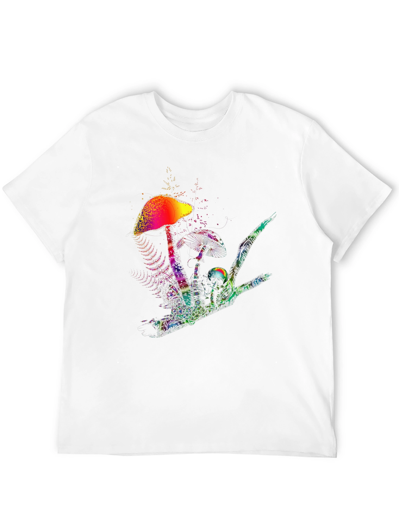 Black Psychedelic Mushroom Graphic T-Shirt view 12