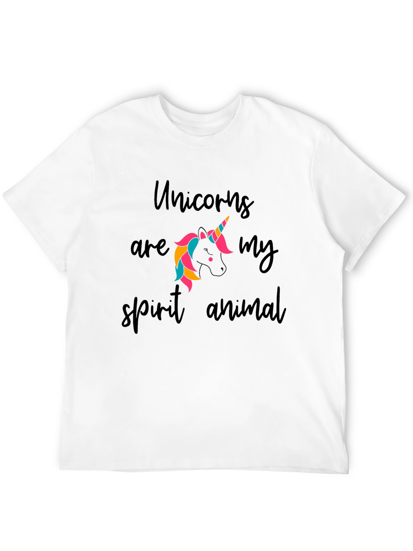 Black Unicorn Spirit Animal Graphic Tee - Black view 12