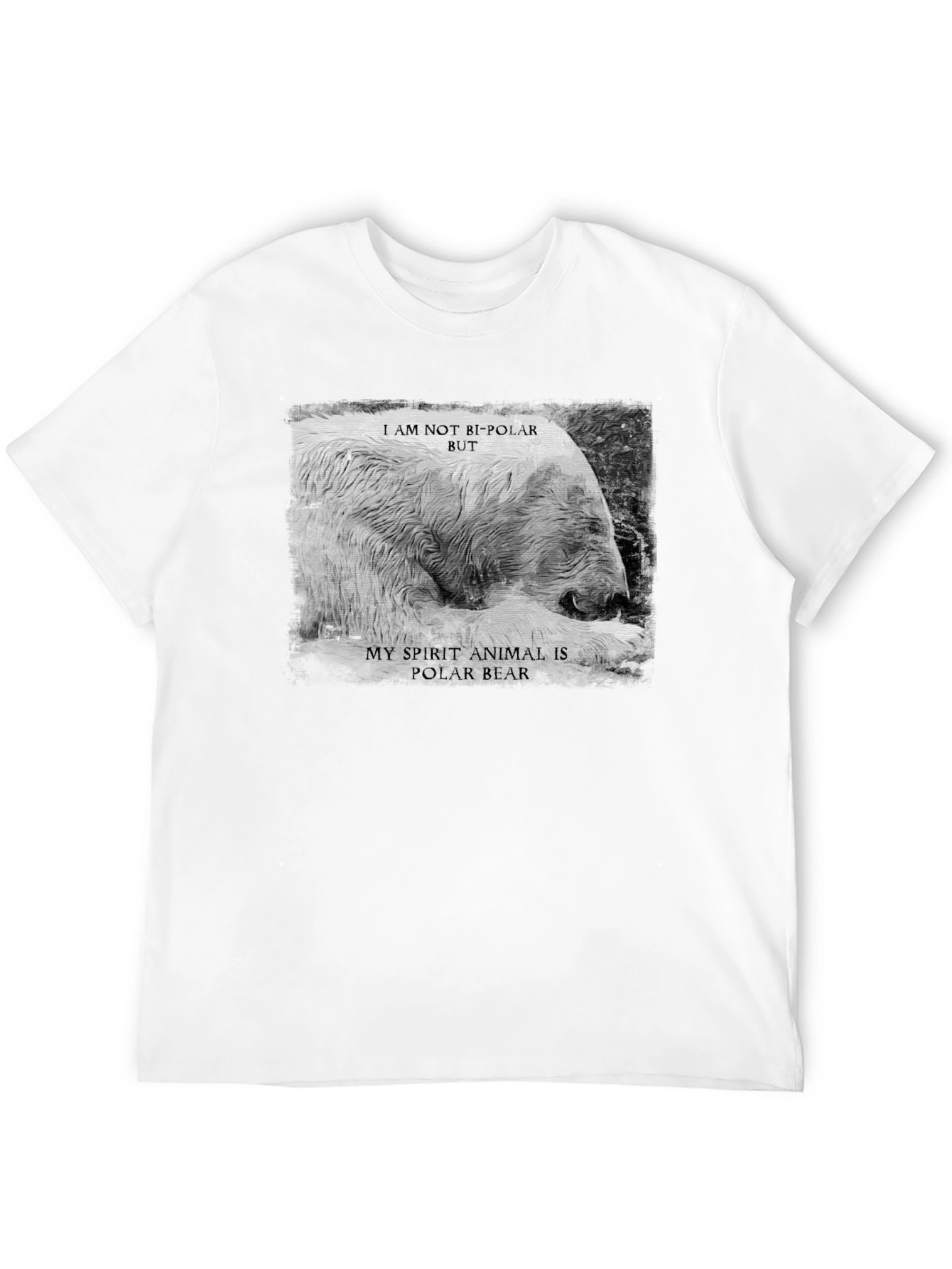 Black Polar Bear Spirit Animal T-Shirt view 12