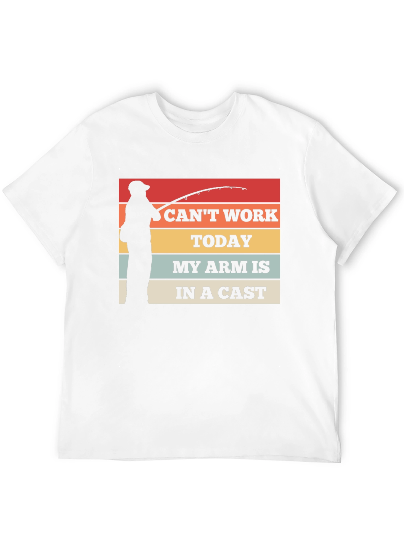Black Funny Fishing T-Shirt: "I Can't Work Today" view 12