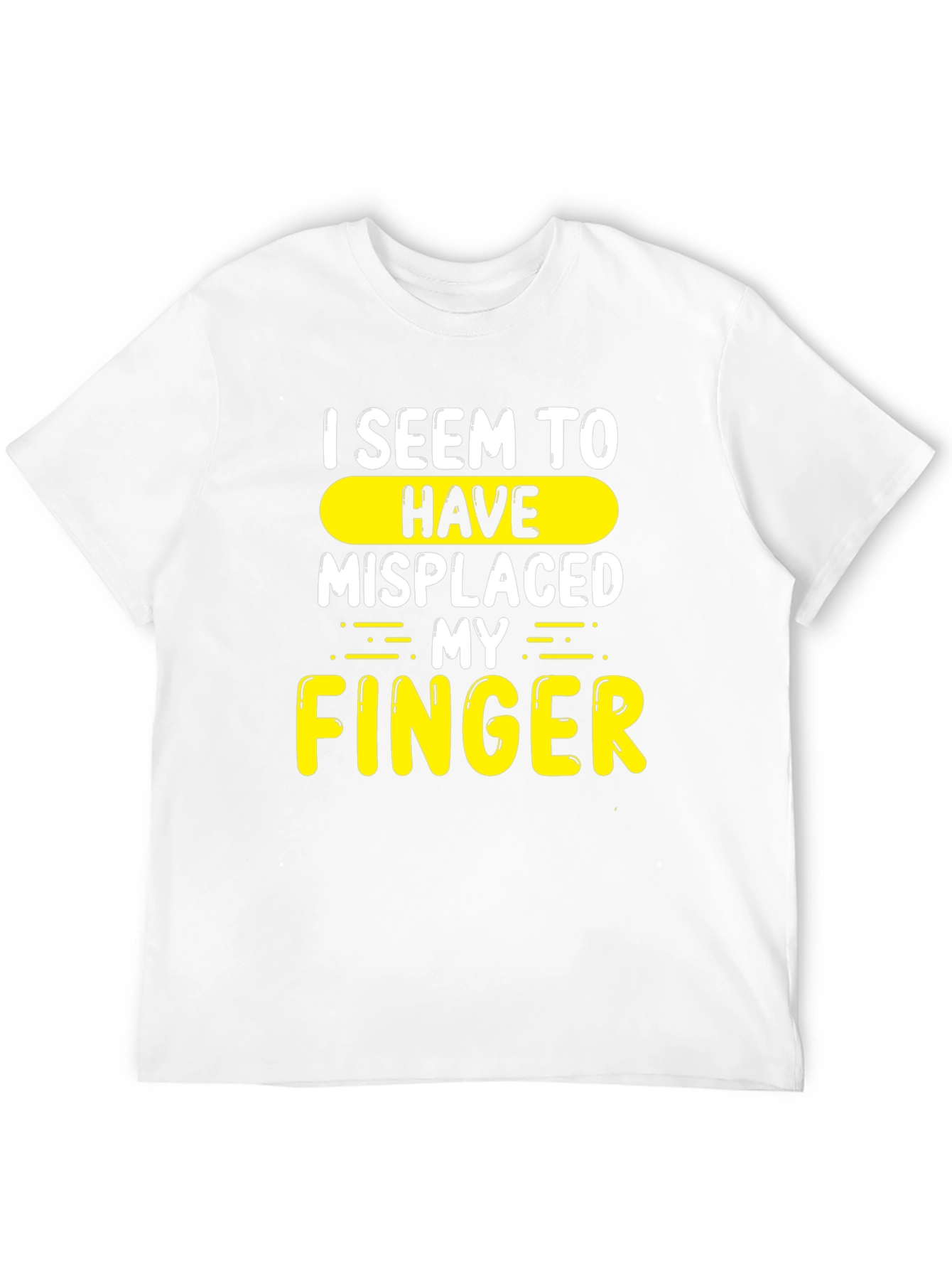 Black Misplaced Finger Graphic Novelty T-Shirt view 12