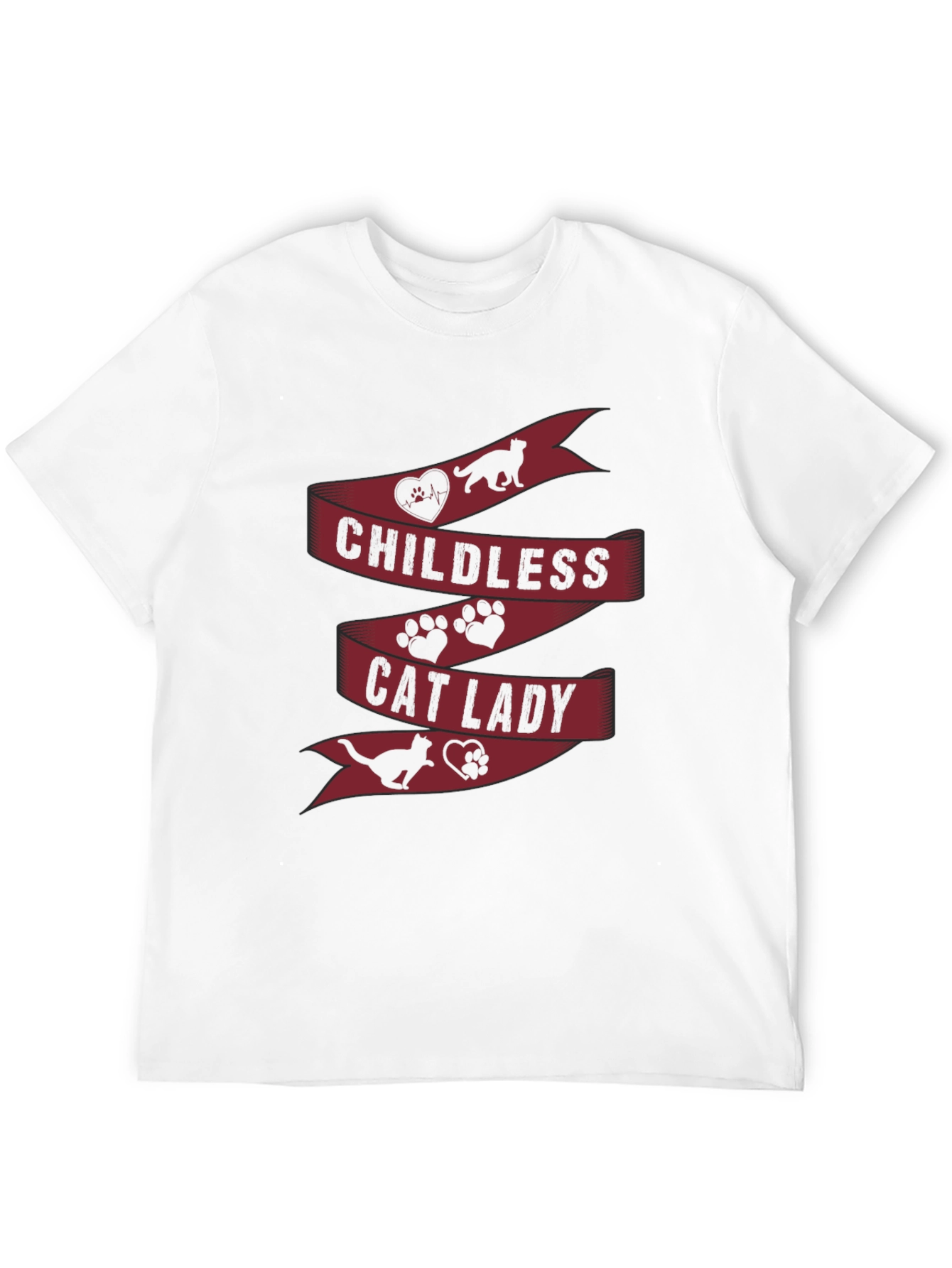 Black Childless Cat Lady T-Shirt - Novelty Graphic Tee view 12