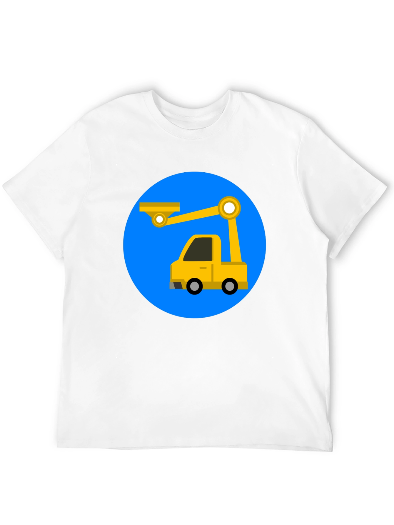 Black Cartoon Crane Truck T-Shirt - Black view 12