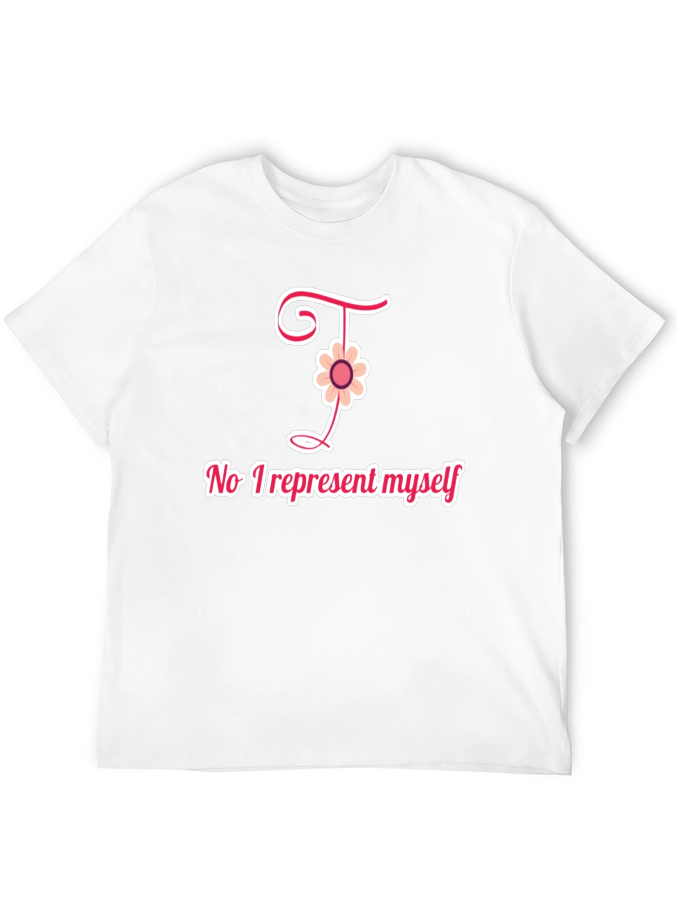 Black Unique "I" Flower Graphic T-Shirt view 12