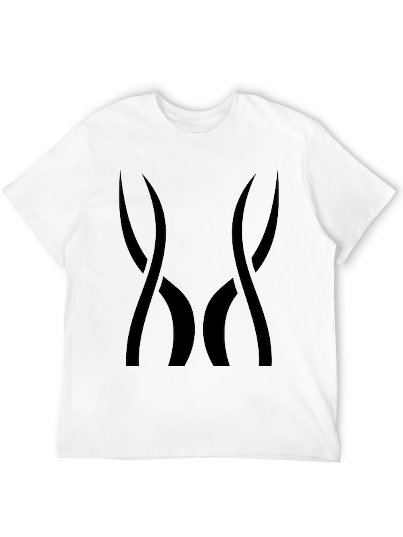 Black Men's Black Graphic Tee - Abstract Design view 12